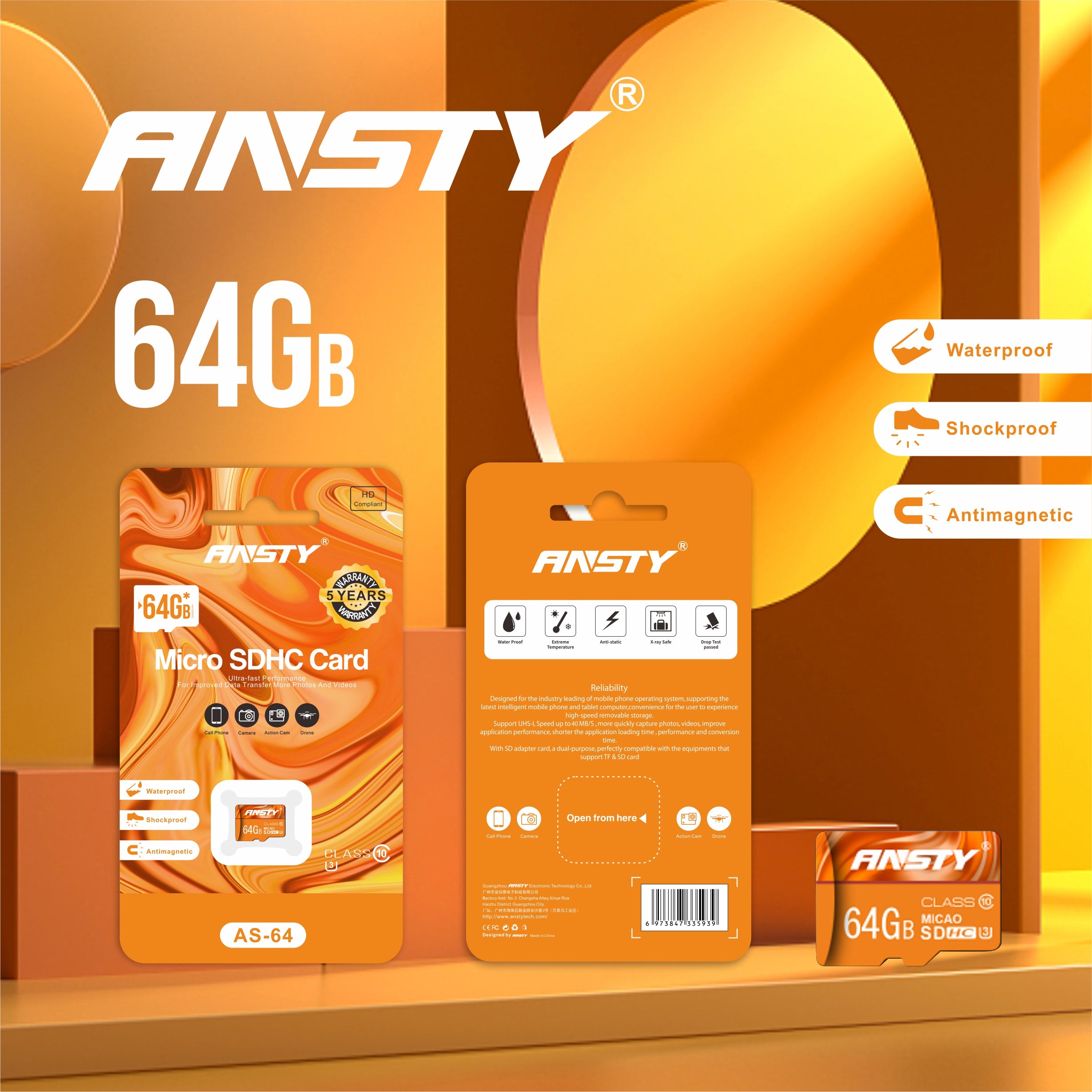 64GB Micro SDHC Card AS-64