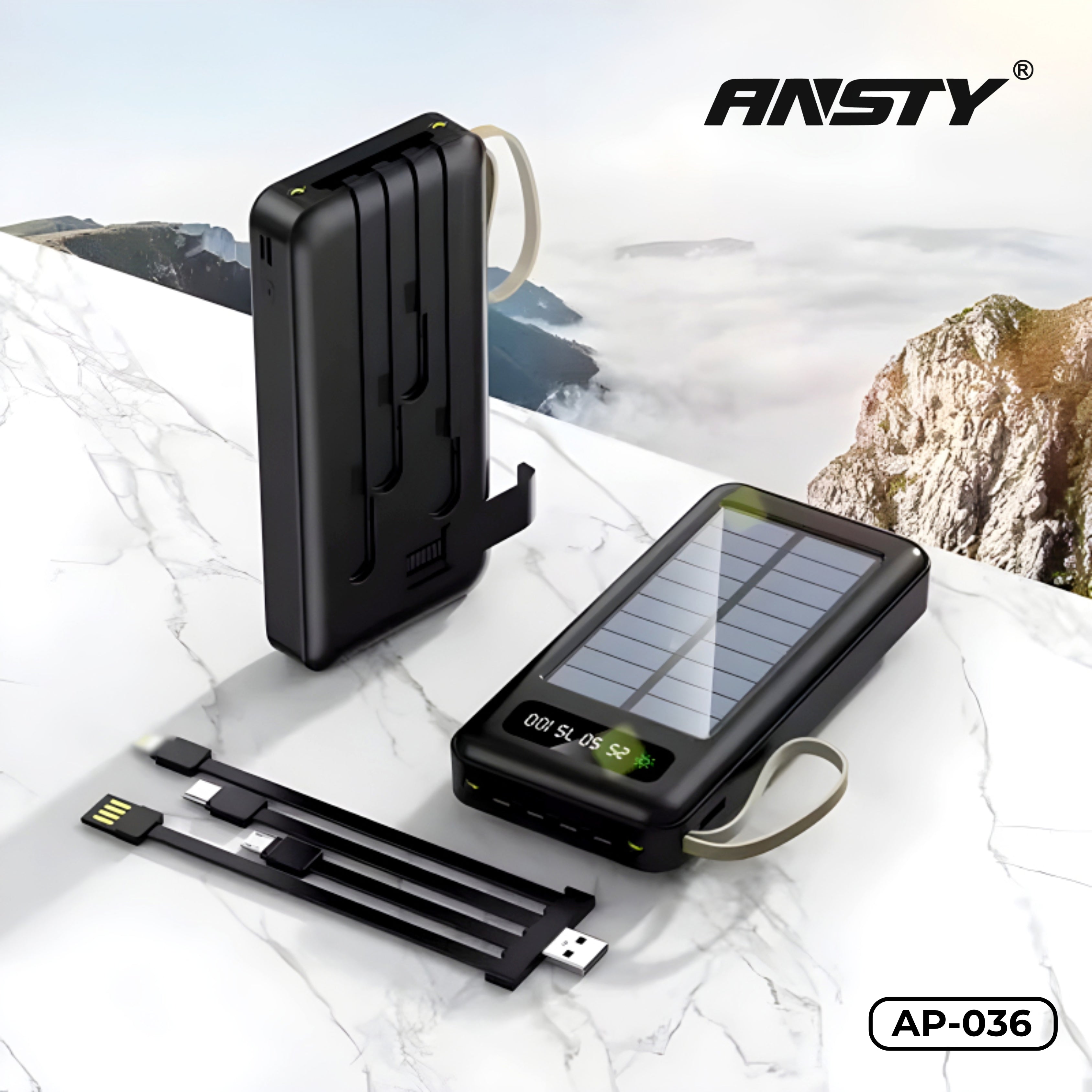 SOLAR POWER BANK AP-036 (10000mAh)