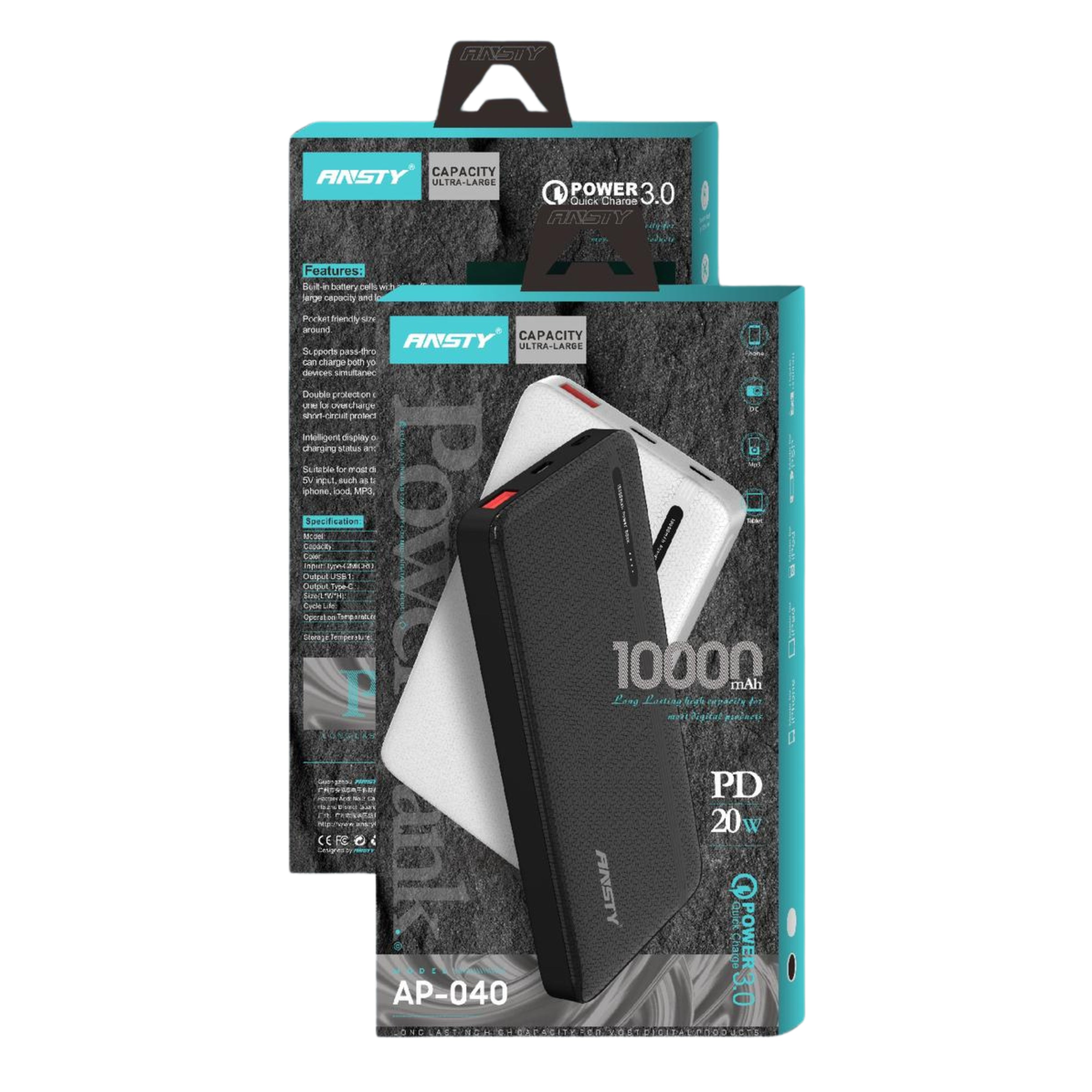 POWER BANK AP-040 (10000mAh)