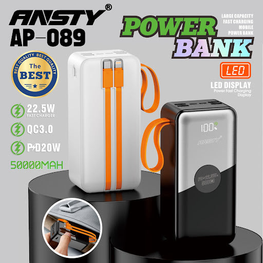 Power Bank AP-089 50000mAh – Ultra High Capacity with Fast Charging