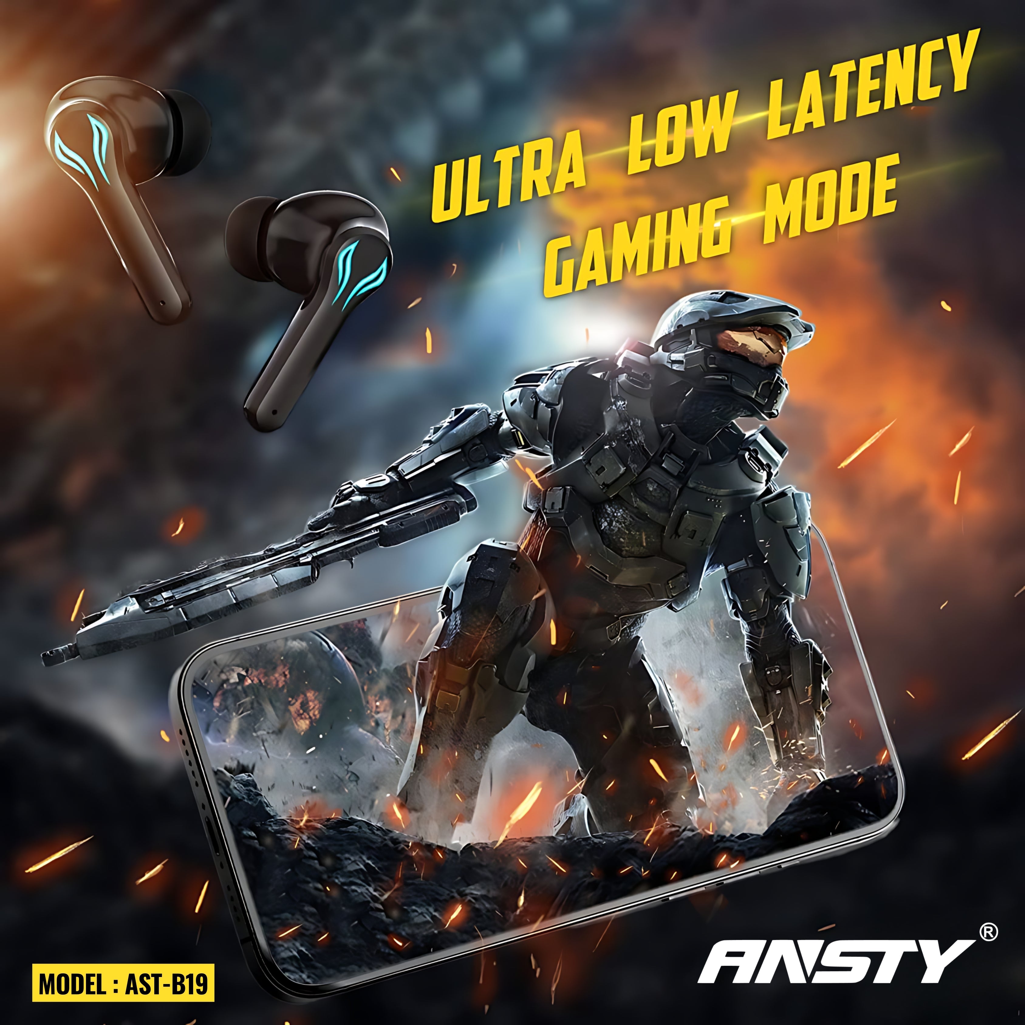 TWS Gaming Earbuds AST-B19