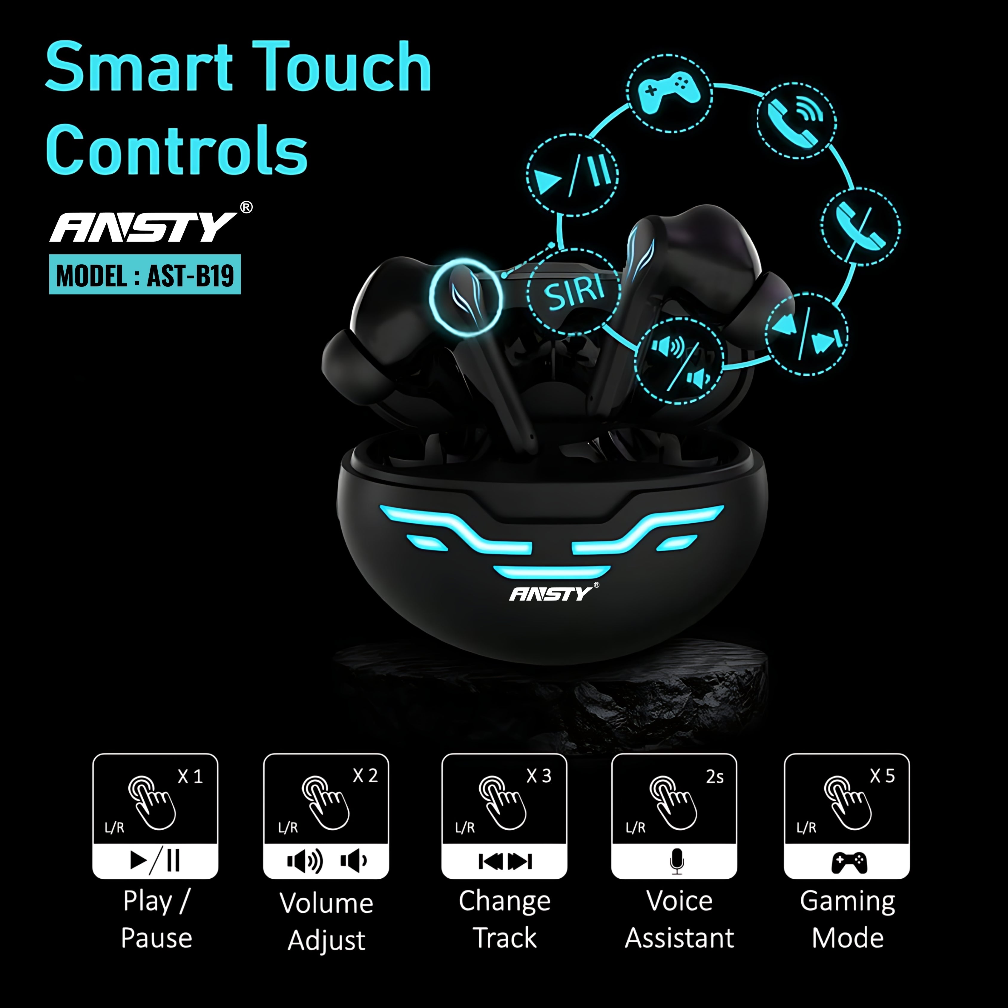 TWS Gaming Earbuds AST-B19