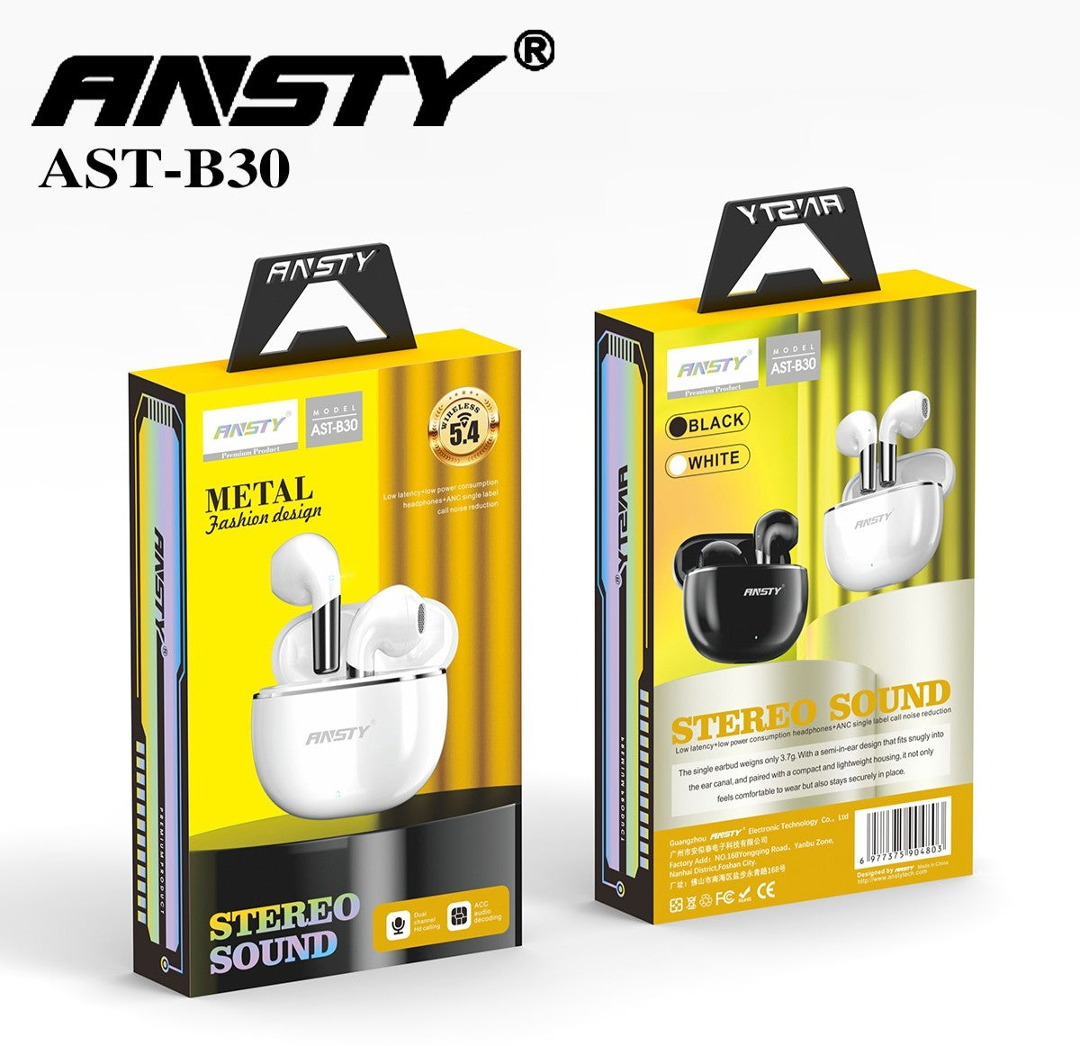 TWS 5.4 Wireless Earbuds AST-B30