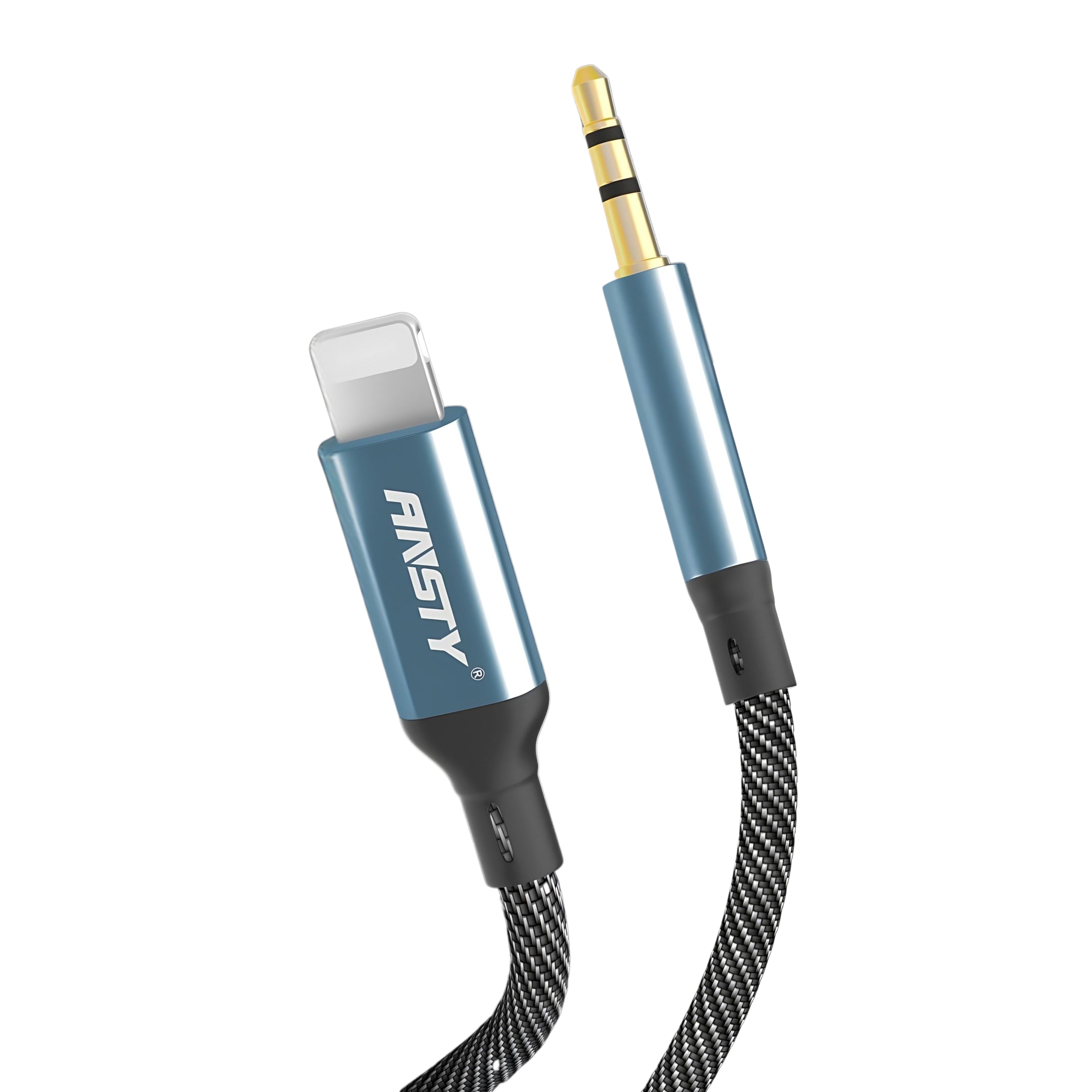 AUX Audio Cable AU-010 Lightning to 3.5mm Jack Adapter | 1 Meter | Black