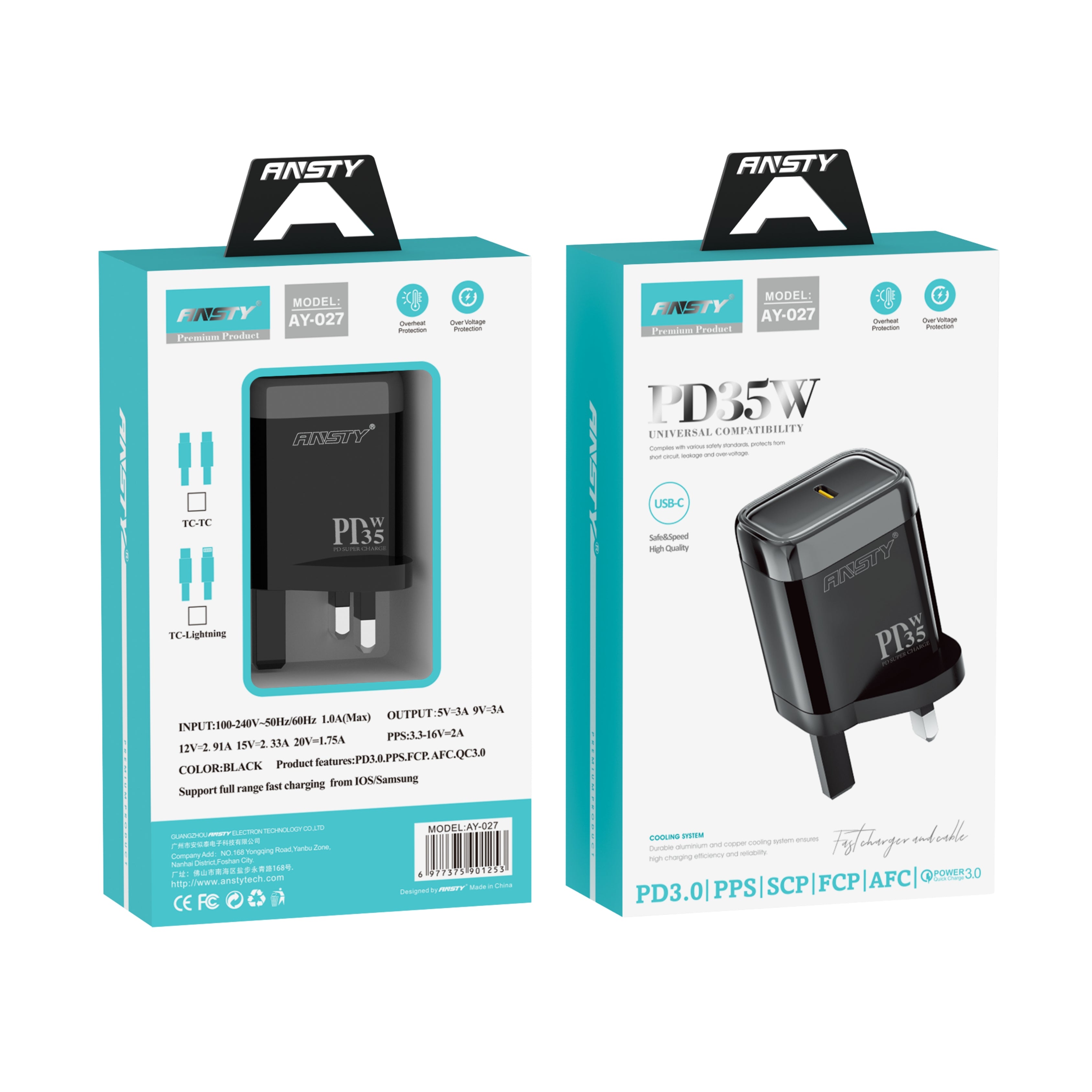 PD-35W Fast Charging Adapter AY-027-PT