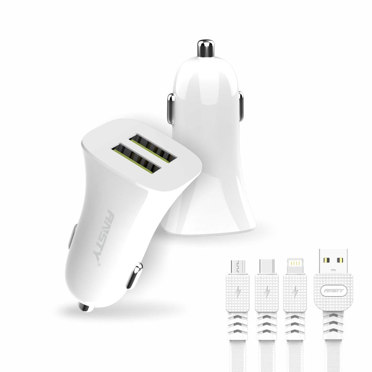 CAR-011-A Dual USB Car Charger with Micro USB Cable