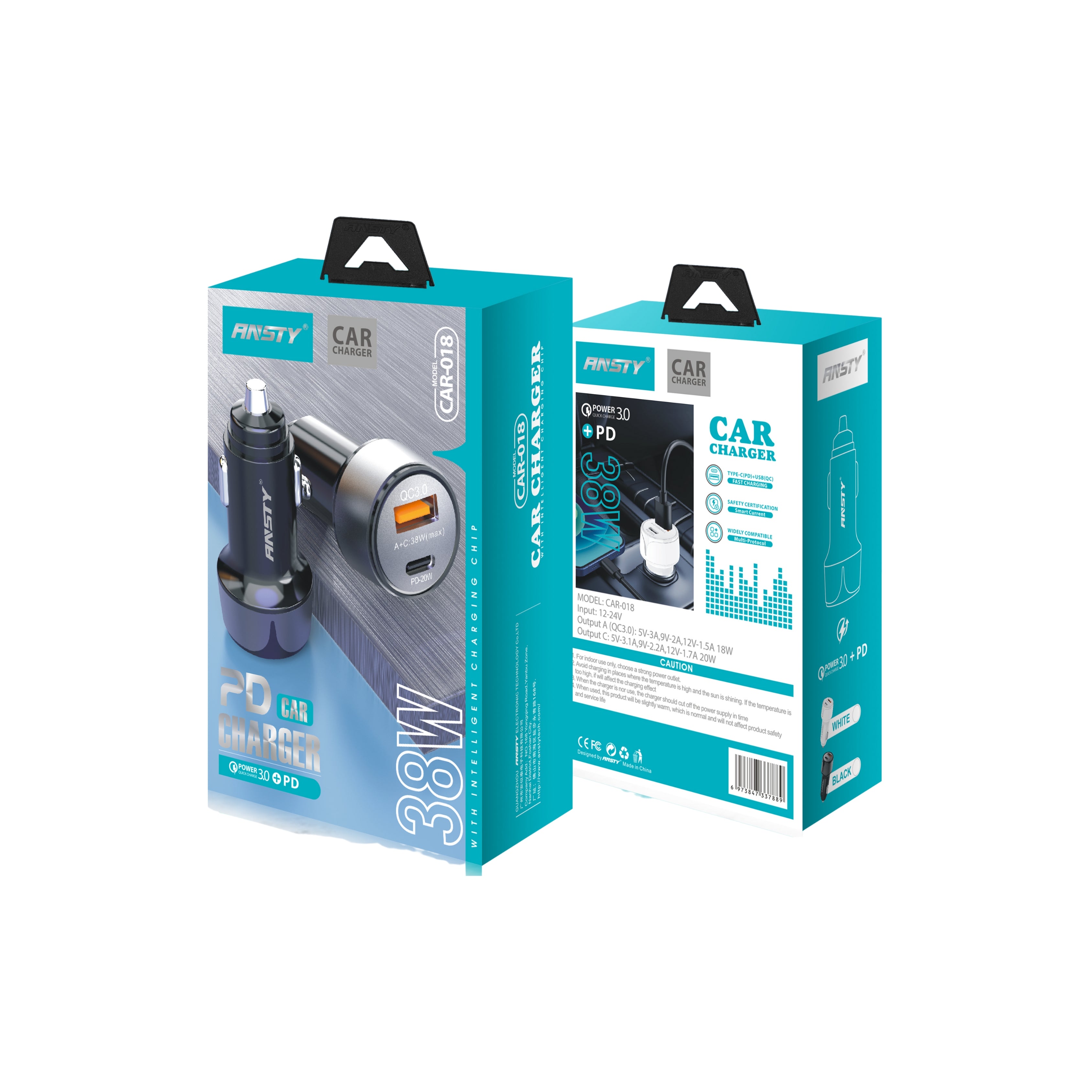 CAR-018 38W PD Car Charger
