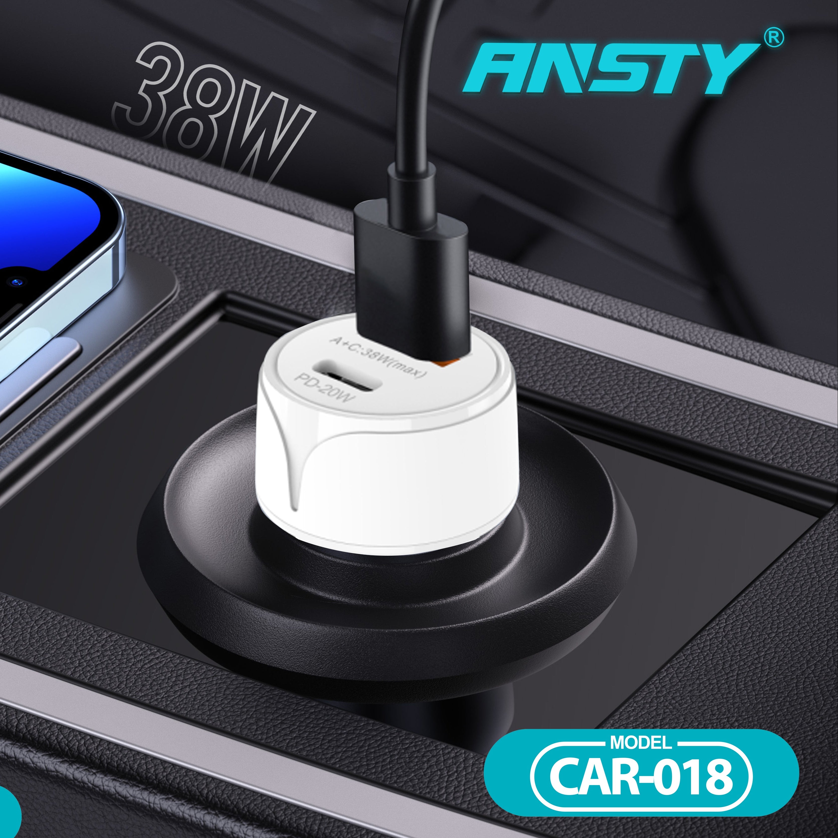 CAR-018 38W PD Car Charger