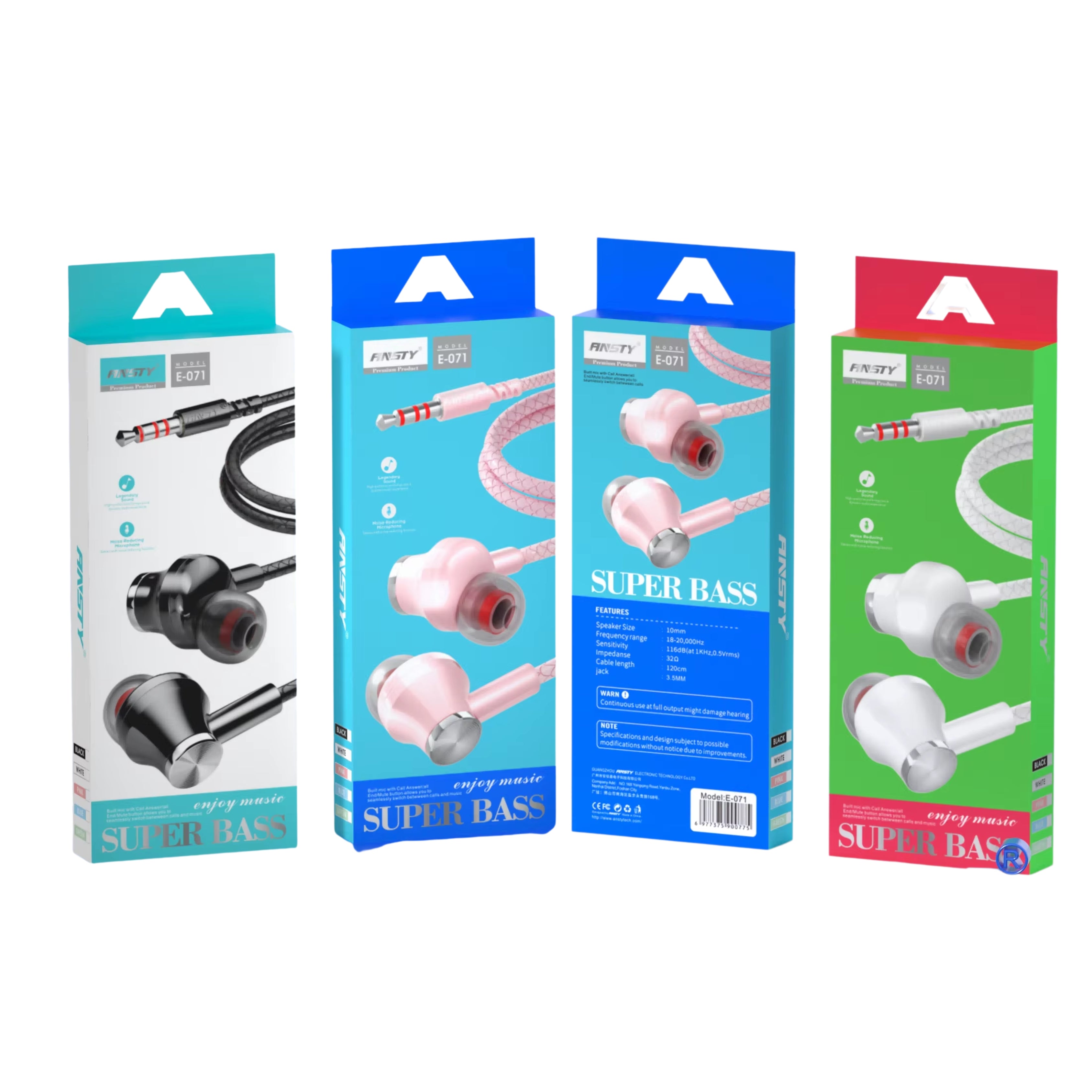 E-071 Extra Bass Music Earphones