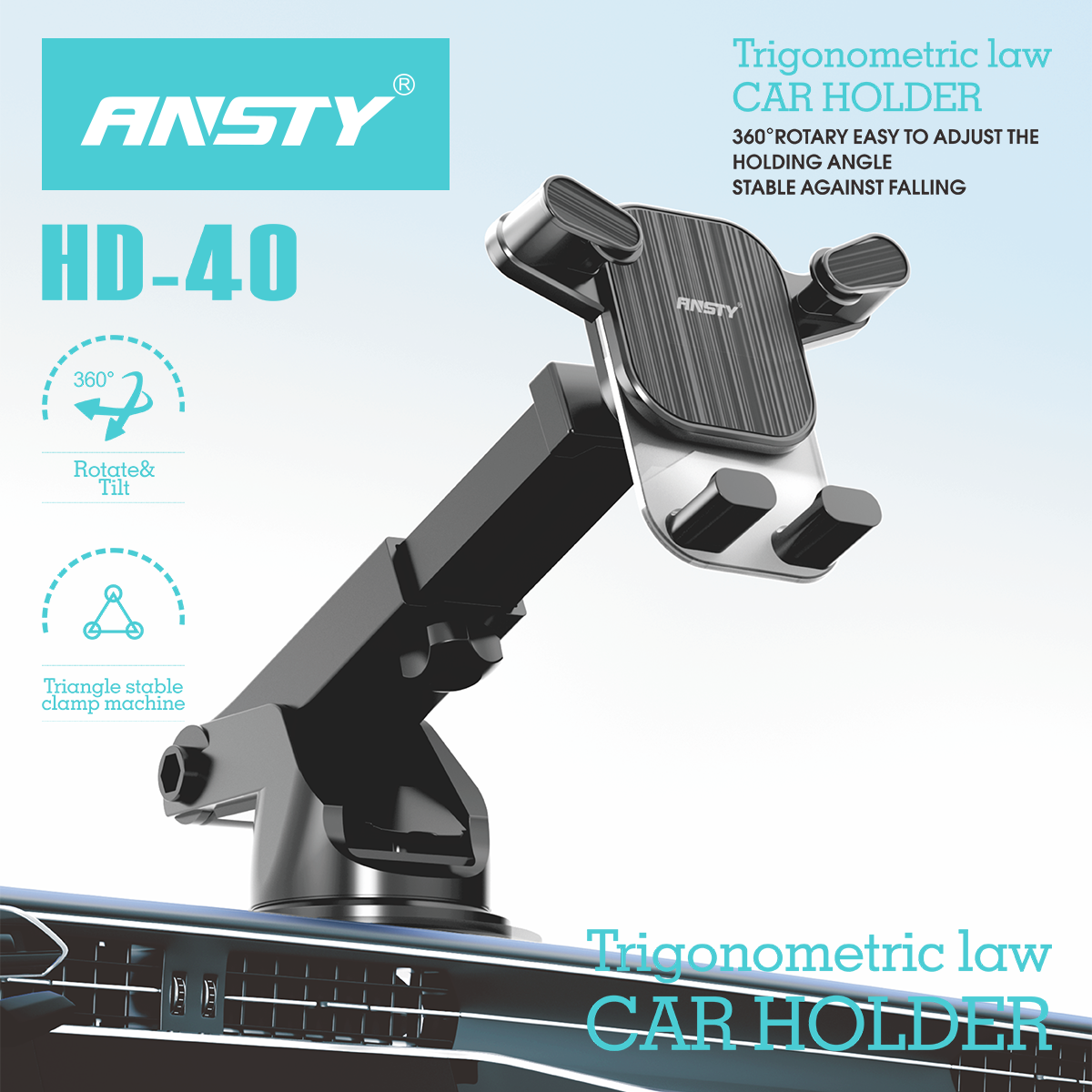 Trigonometric Law Car Holder HD-40