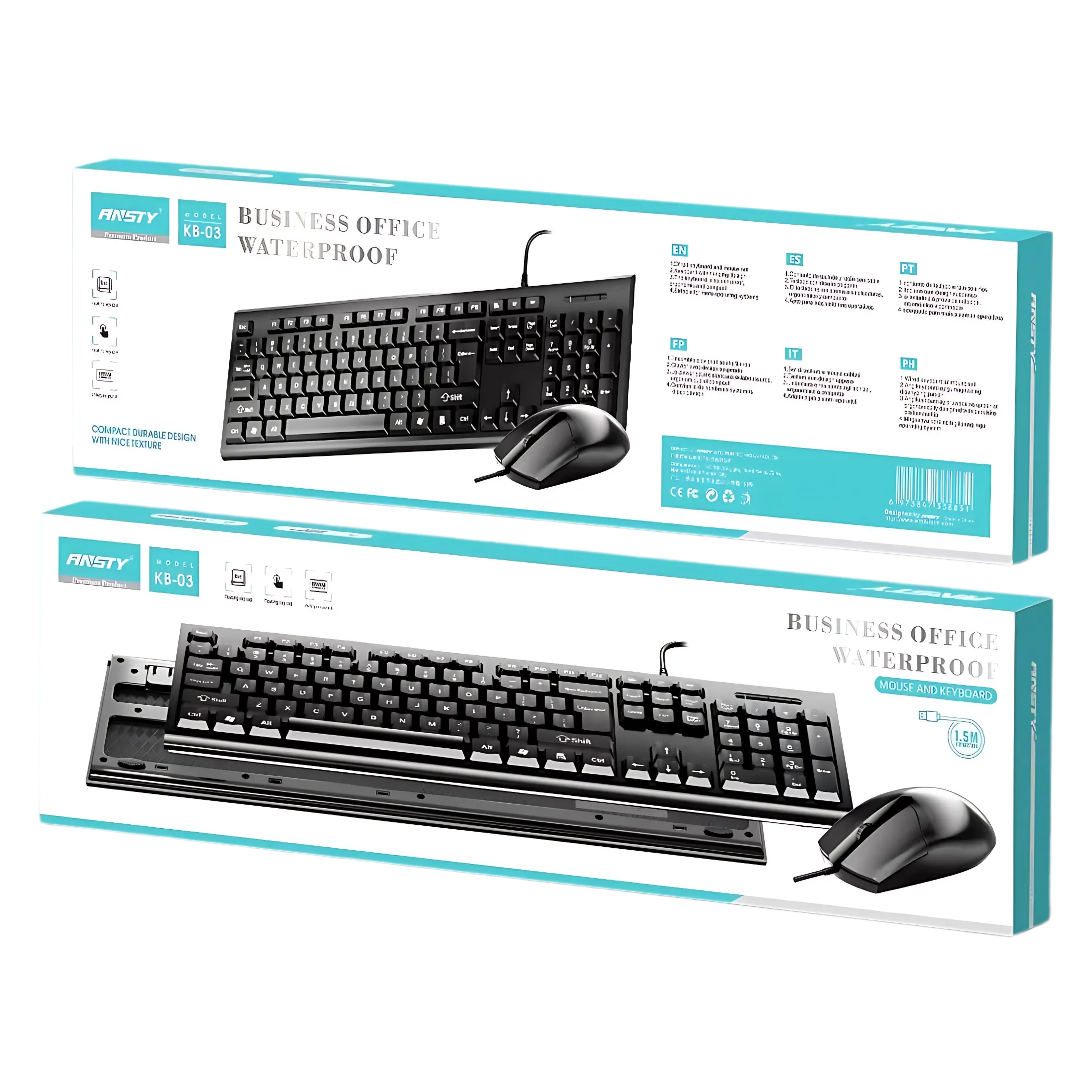 Keyboard & Mouse Combo KB-003 - Business Waterproof Office