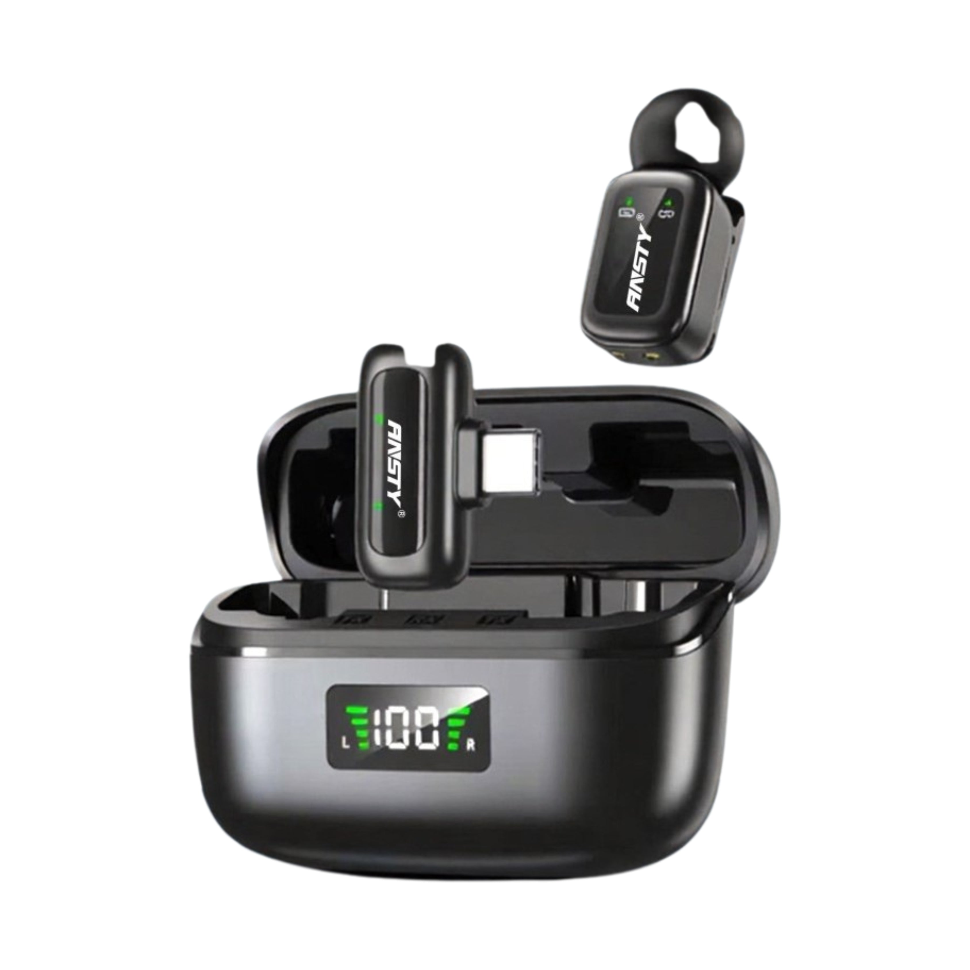 Wireless Mini Digital Dual Microphone MC-02 (USB-C to IP Adapter)