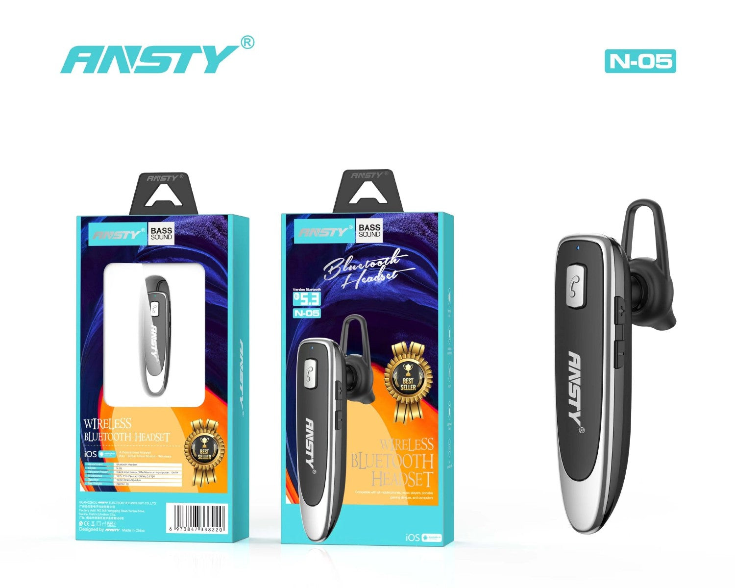 WIRELESS BLUETOOTH HEADSET N-05