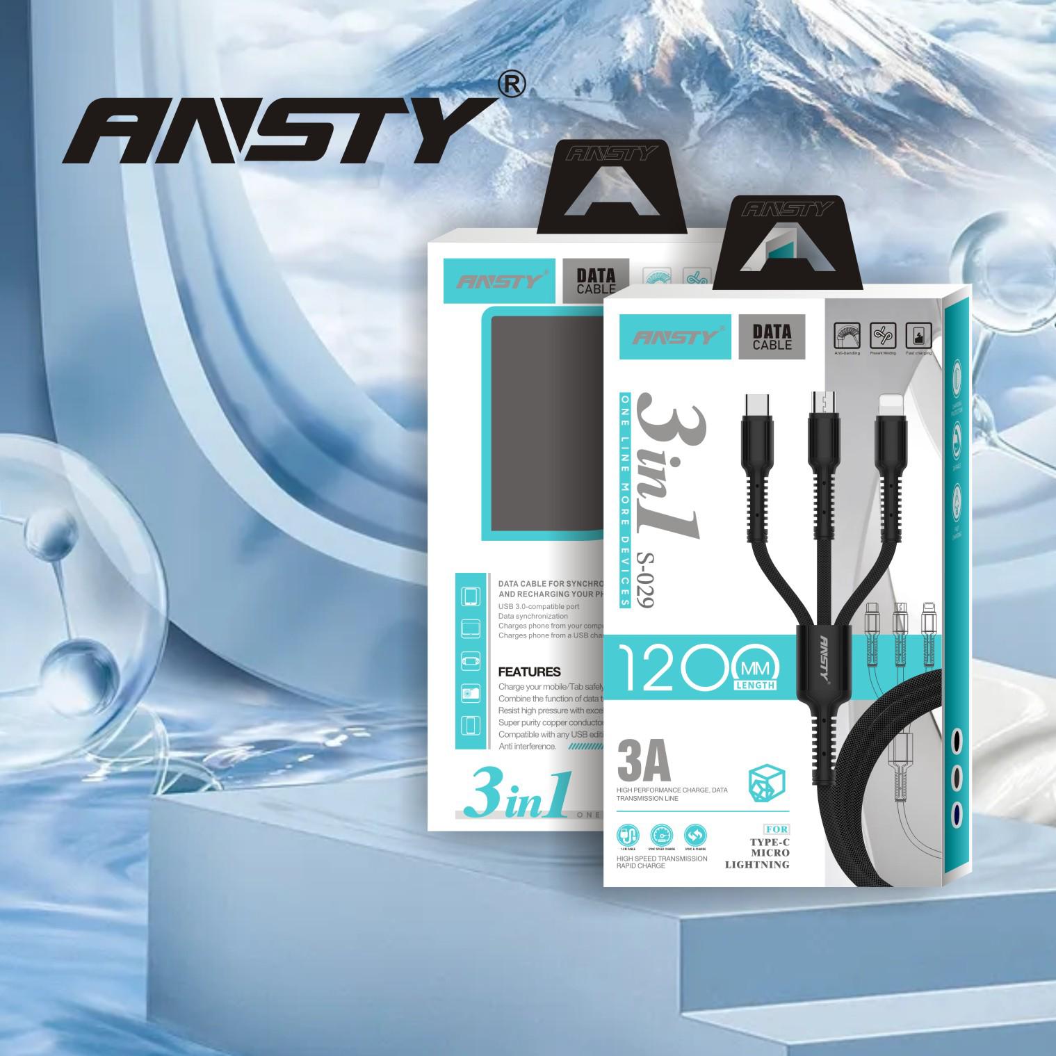 3-in-1 Data & Charging Cable S-029