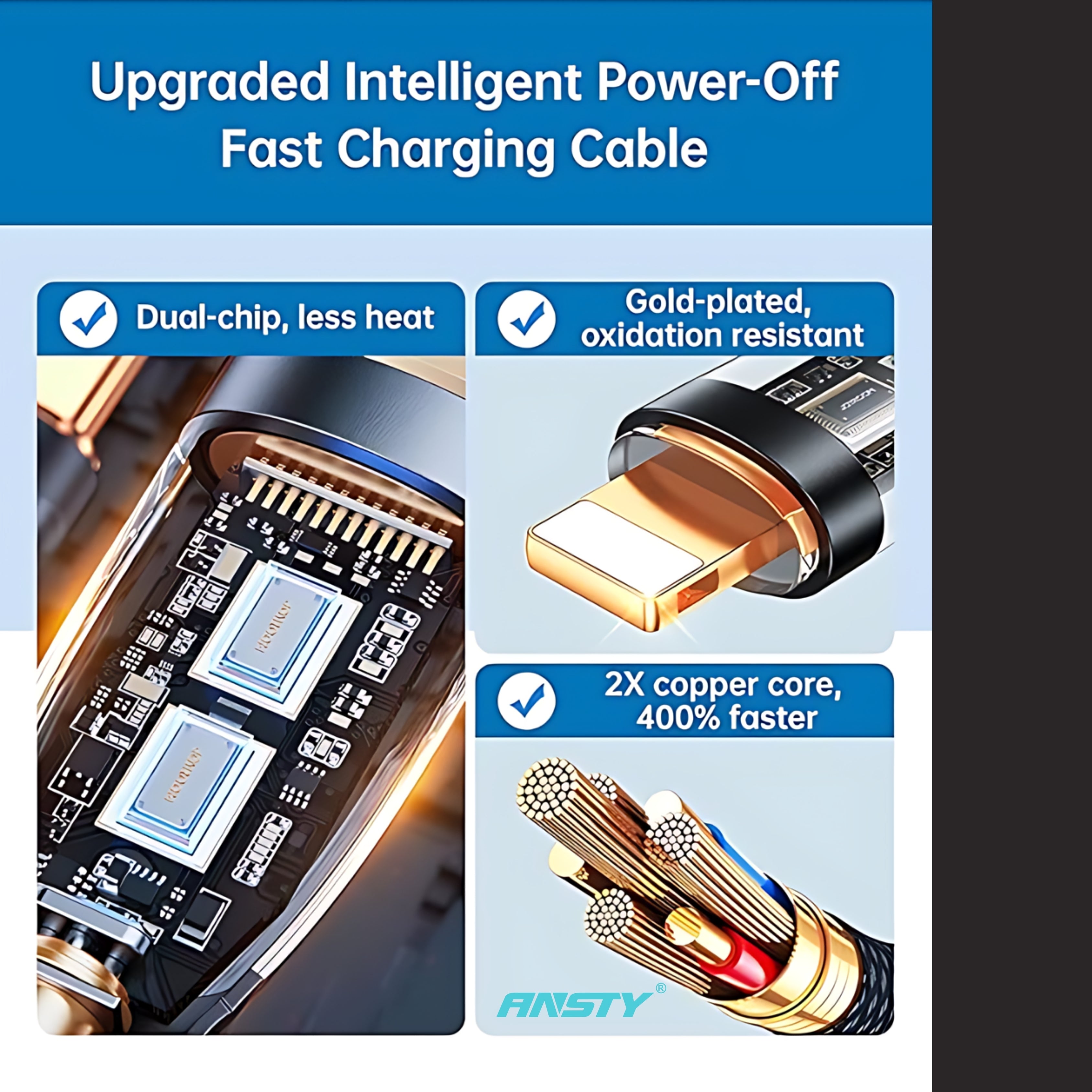 27W Fast Charging LED Type-C to Lightning Cable S-053-PI