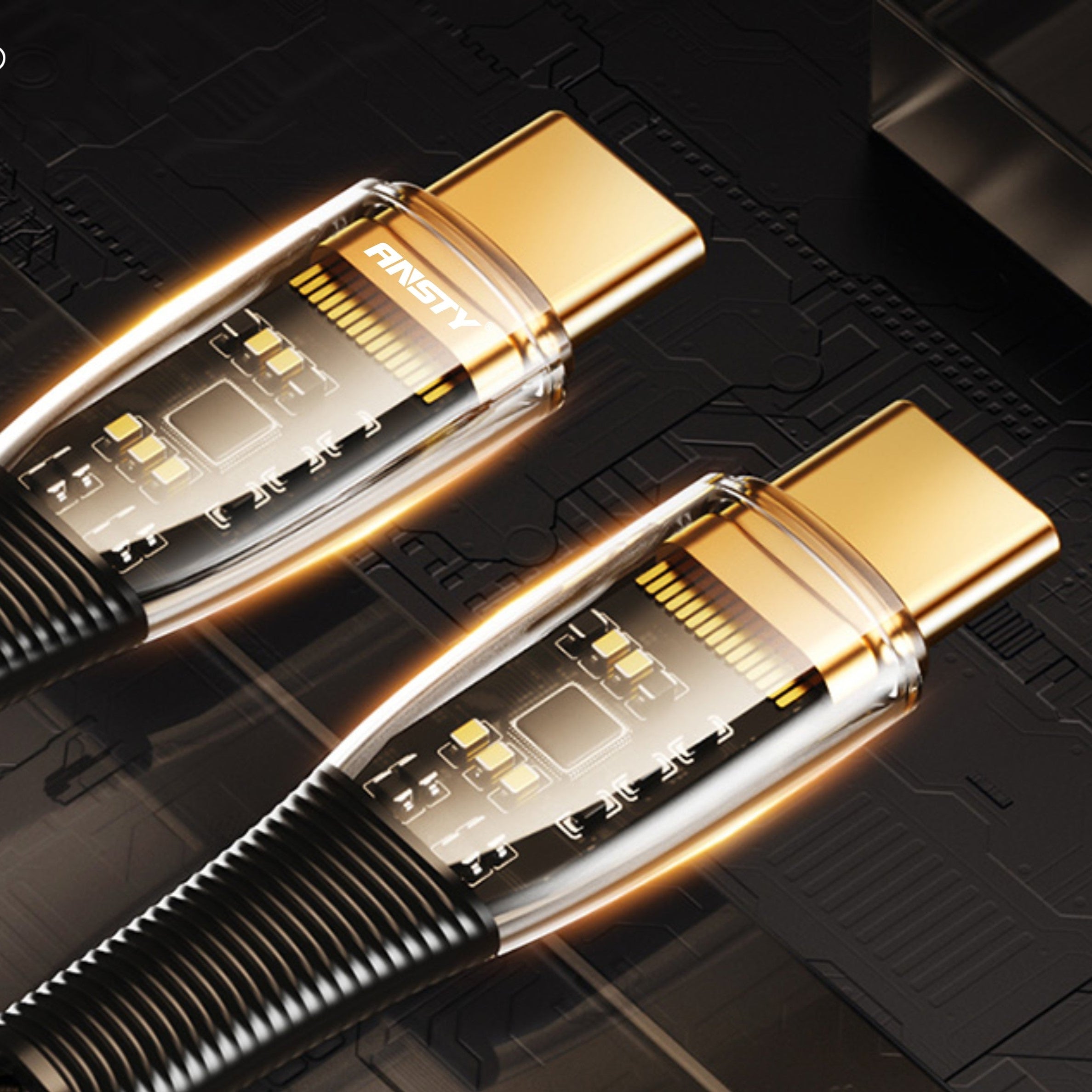 100W Type-C to Type-C Fast Charging LED Cable