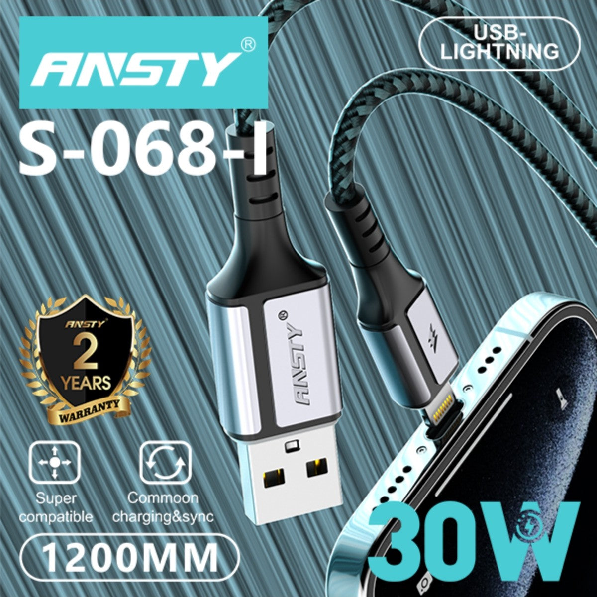 30W Lightning Fast Charging Cable S-068-I