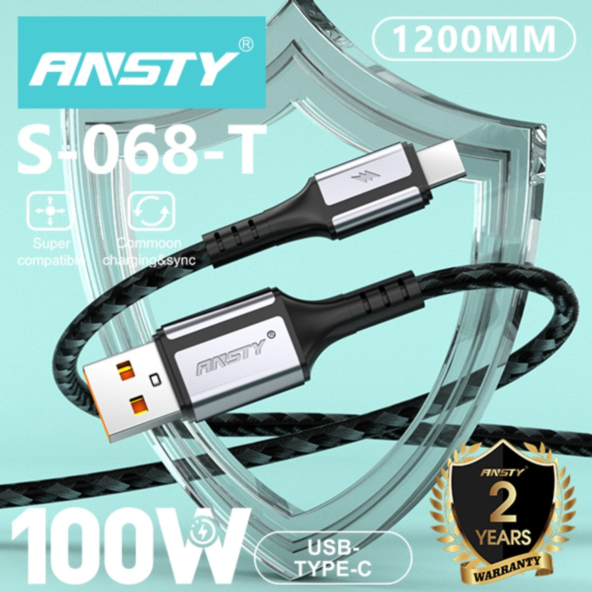 100W TYPE-C FAST CHARGING CABLE S-068-T