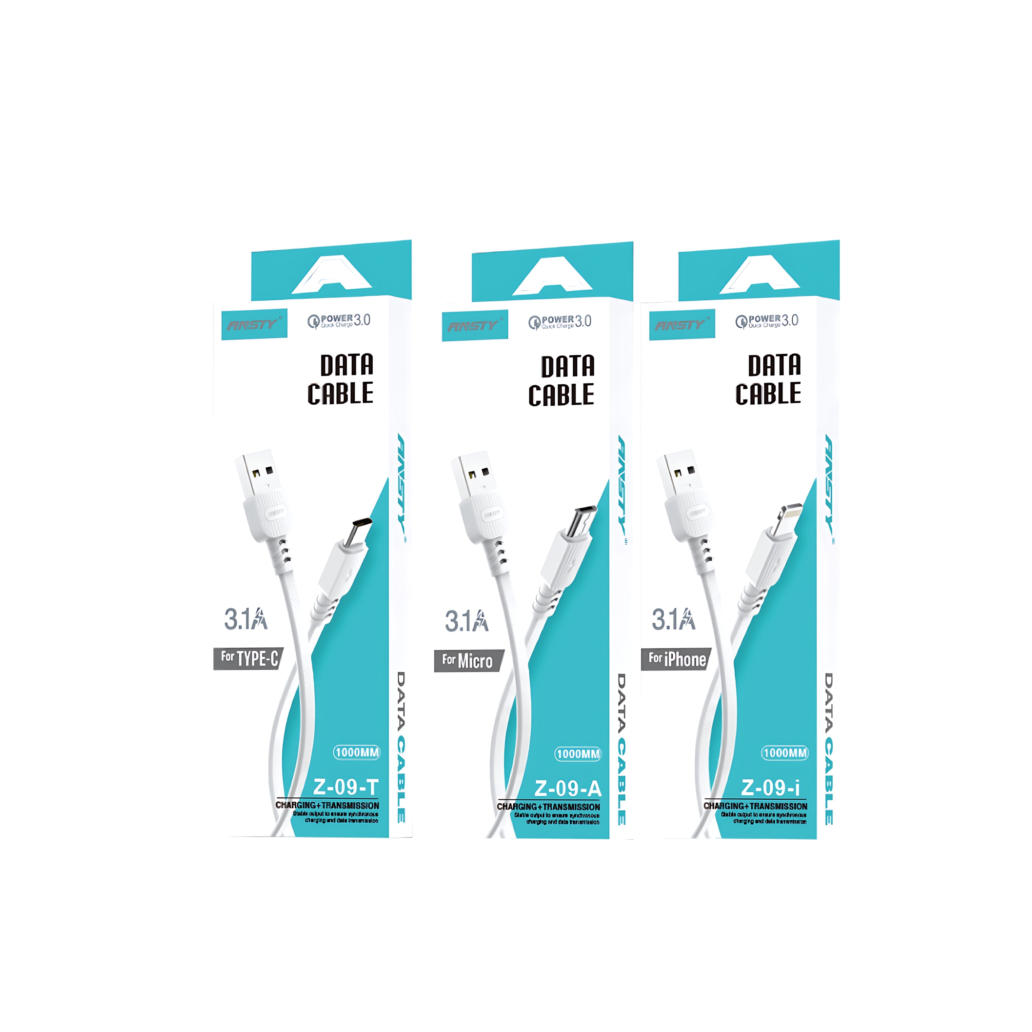 3.1A Fast Charging Lightning Data Cable Z-09-I