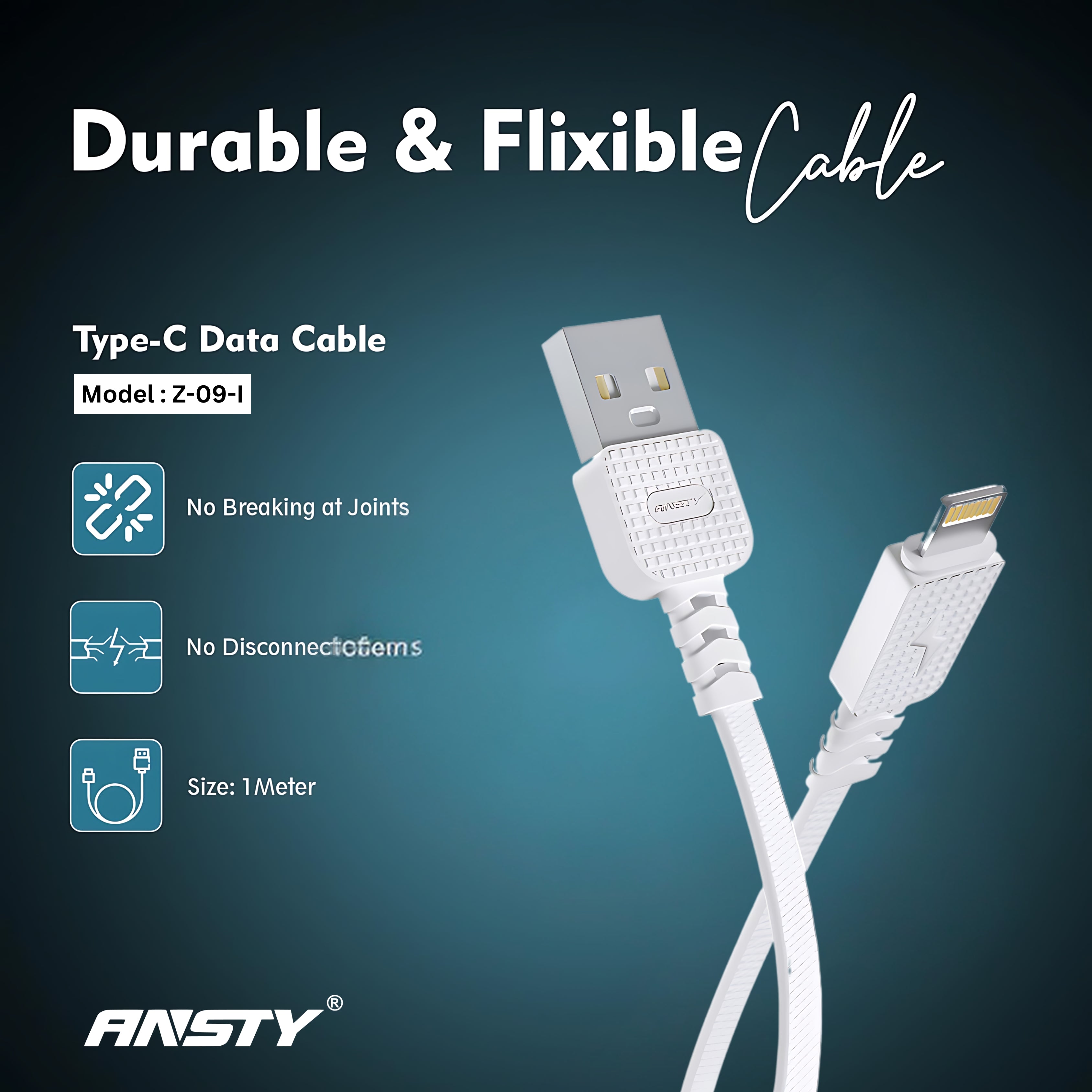 3.1A Fast Charging Lightning Data Cable Z-09-I