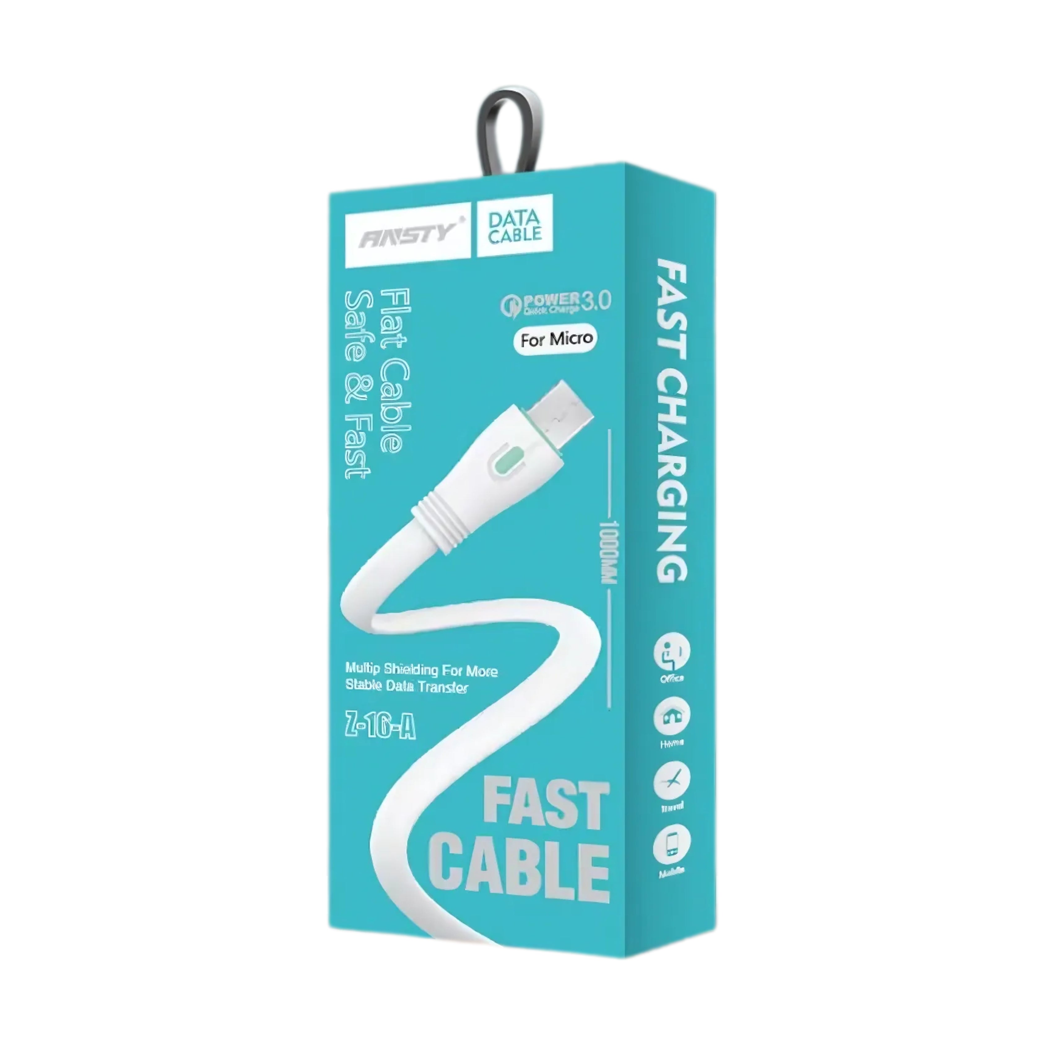 Flat Fast Charging Micro USB Cable Z-16-A