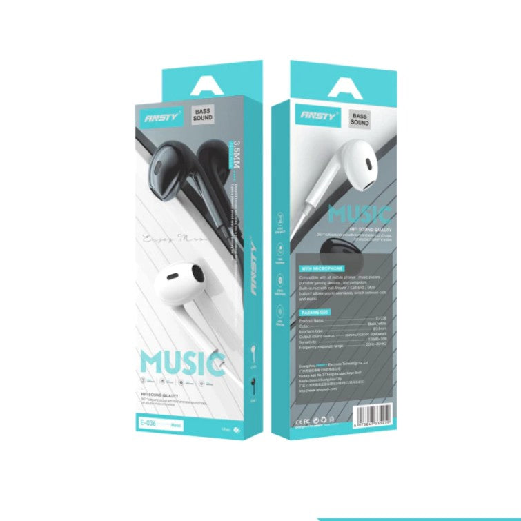 E-036 Hi-Fi Sound Earphones