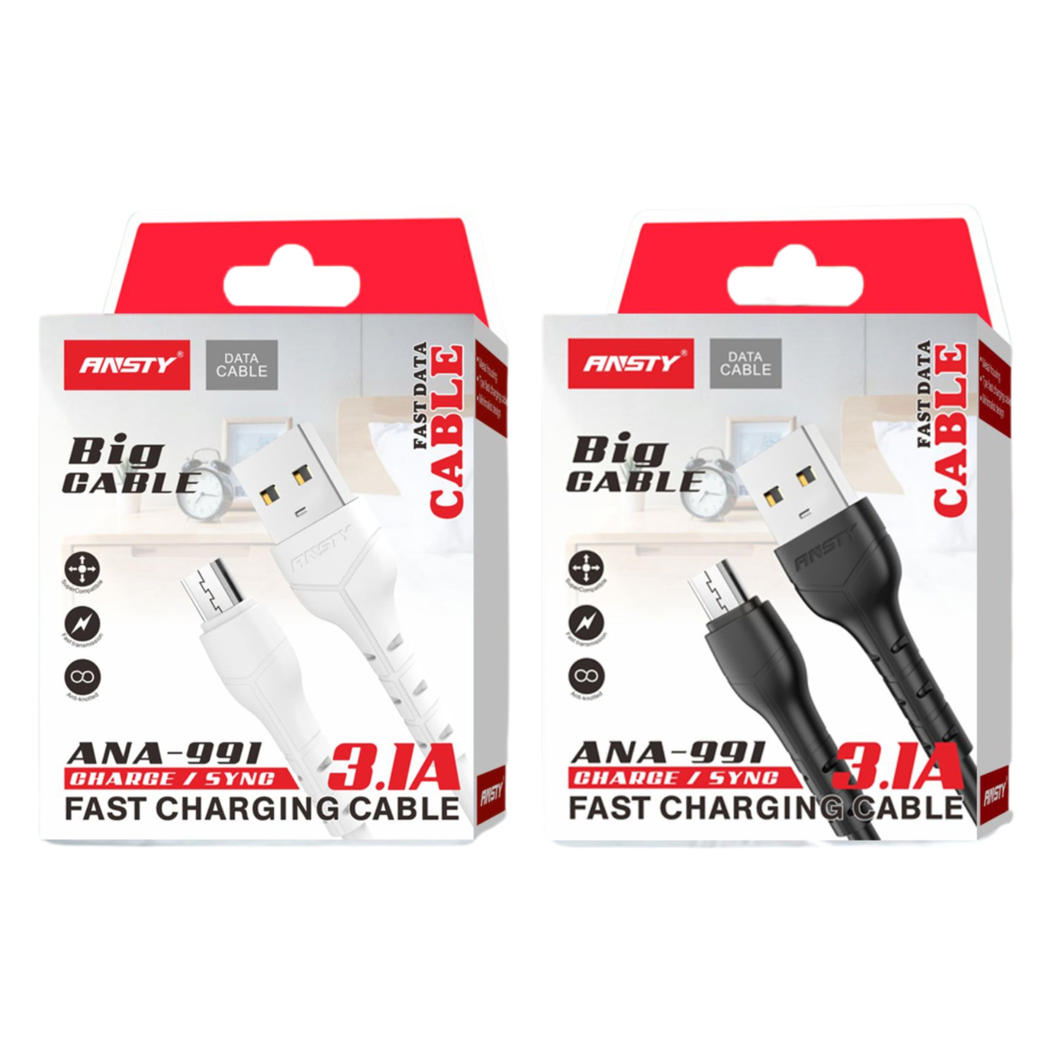 Micro USB Fast Charging Data Cable – 3.1A ANA-991
