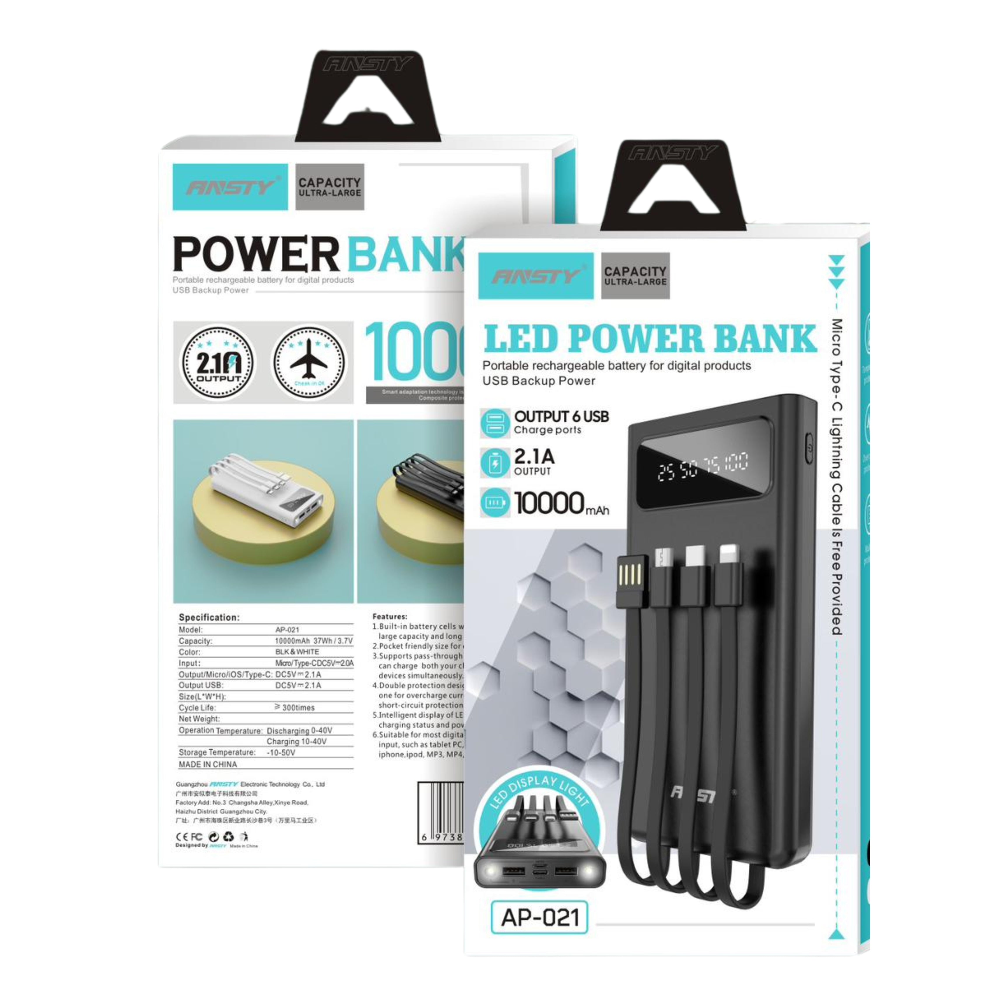 POWER BANK AP-021 (10000mAh)