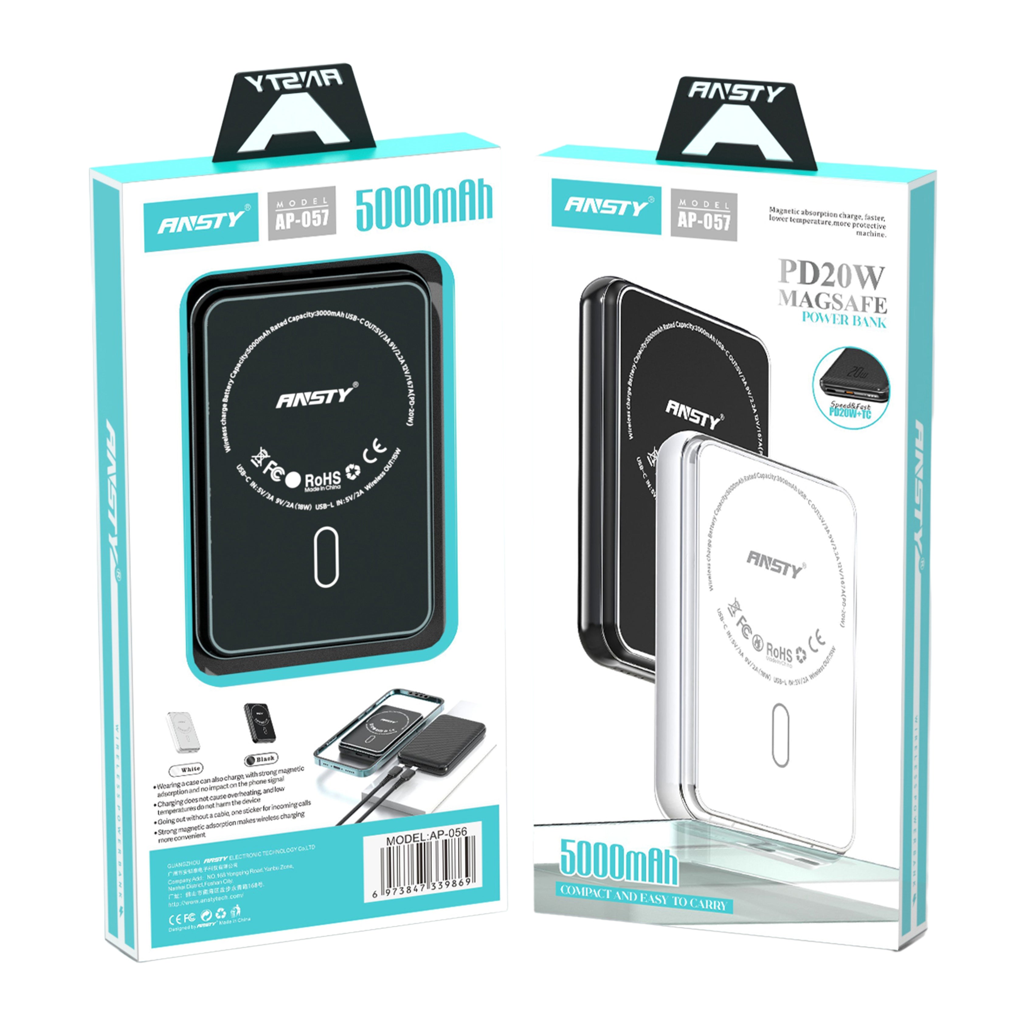 POWER BANK AP-057 (5000mAh) WIRELESS