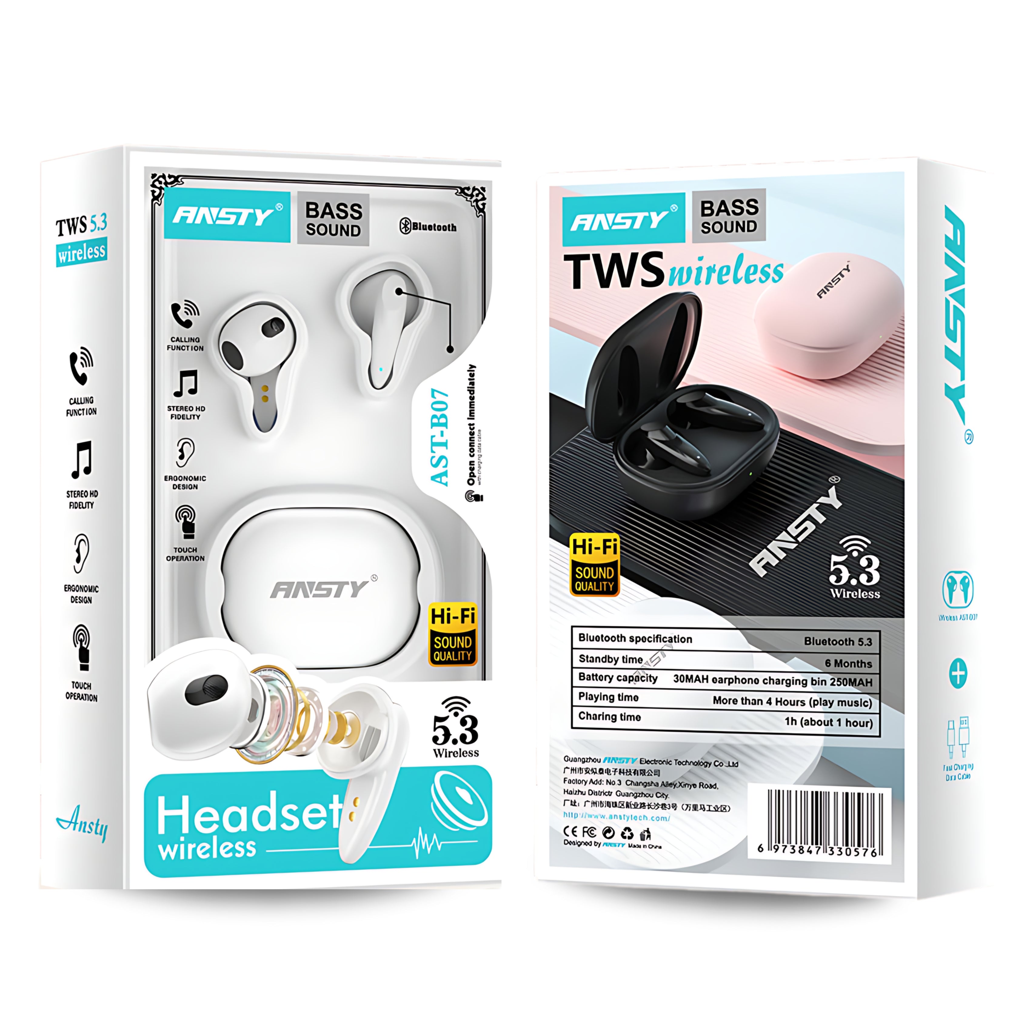 TWS Wireless Earbuds AST-B07