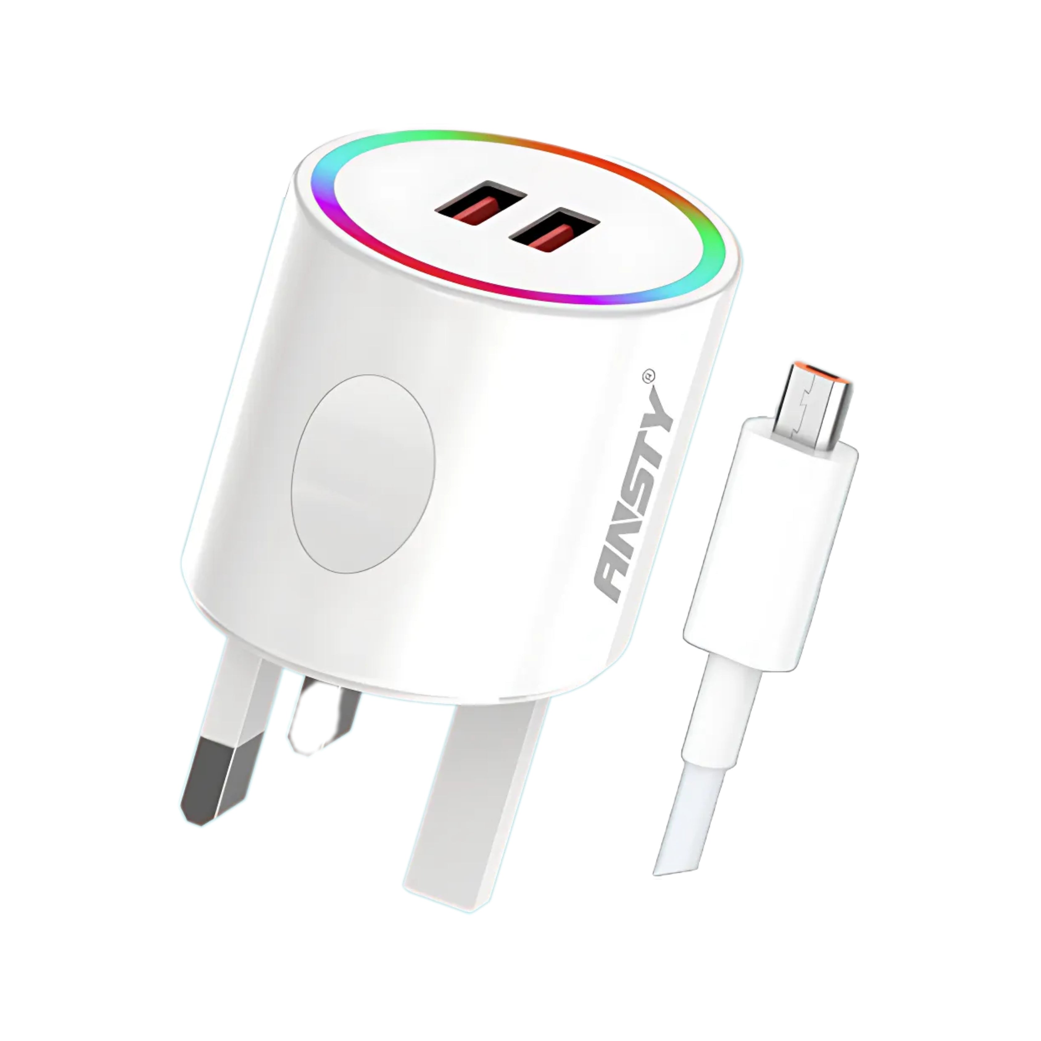 2USB LED Micro Fast Charger AT-003-A