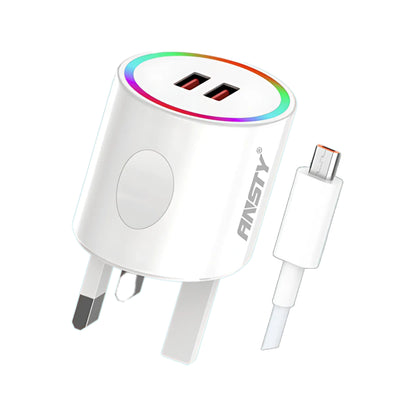 2USB LED Micro Fast Charger AT-003-A
