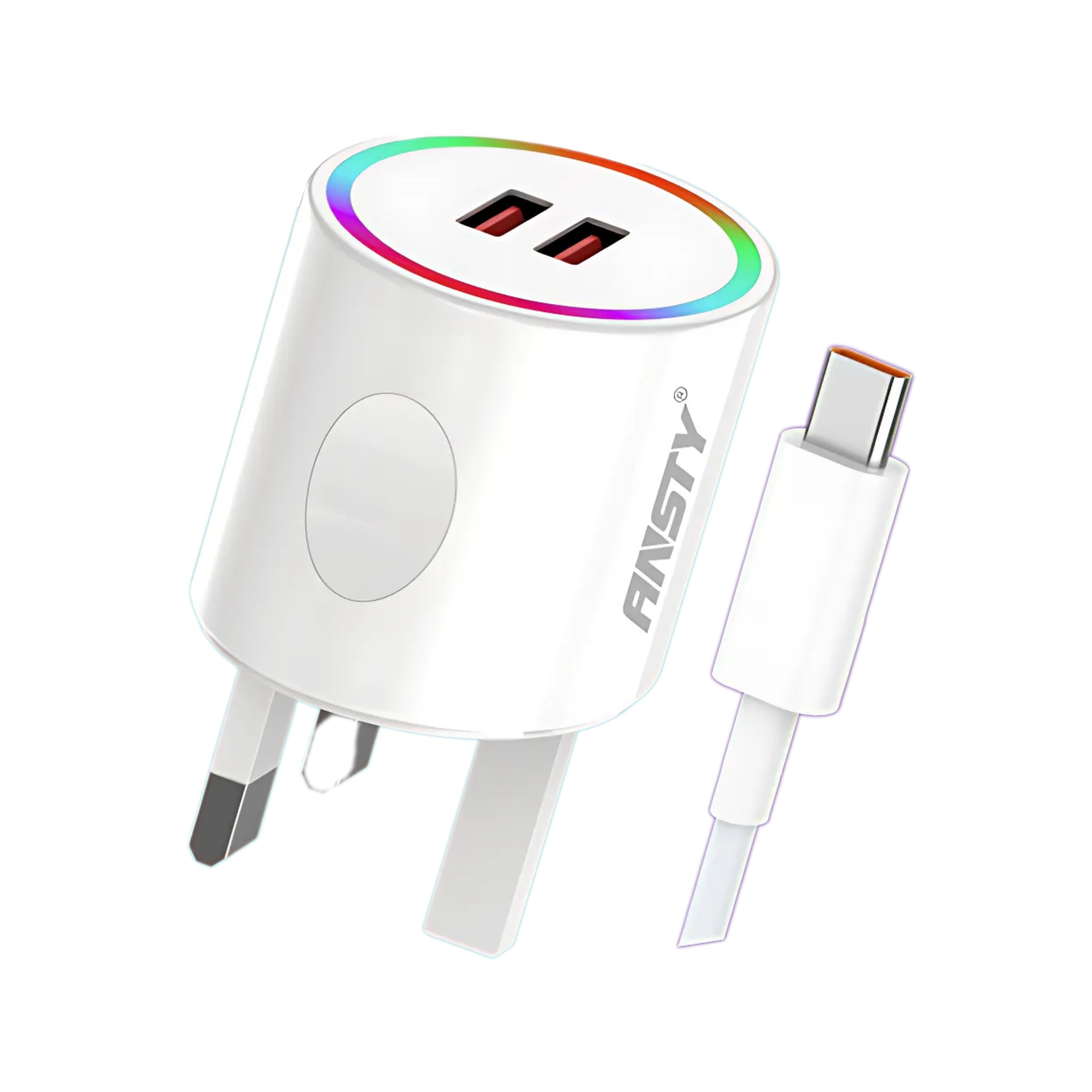 2USB LED Type-C Fast Charger AT-003-T