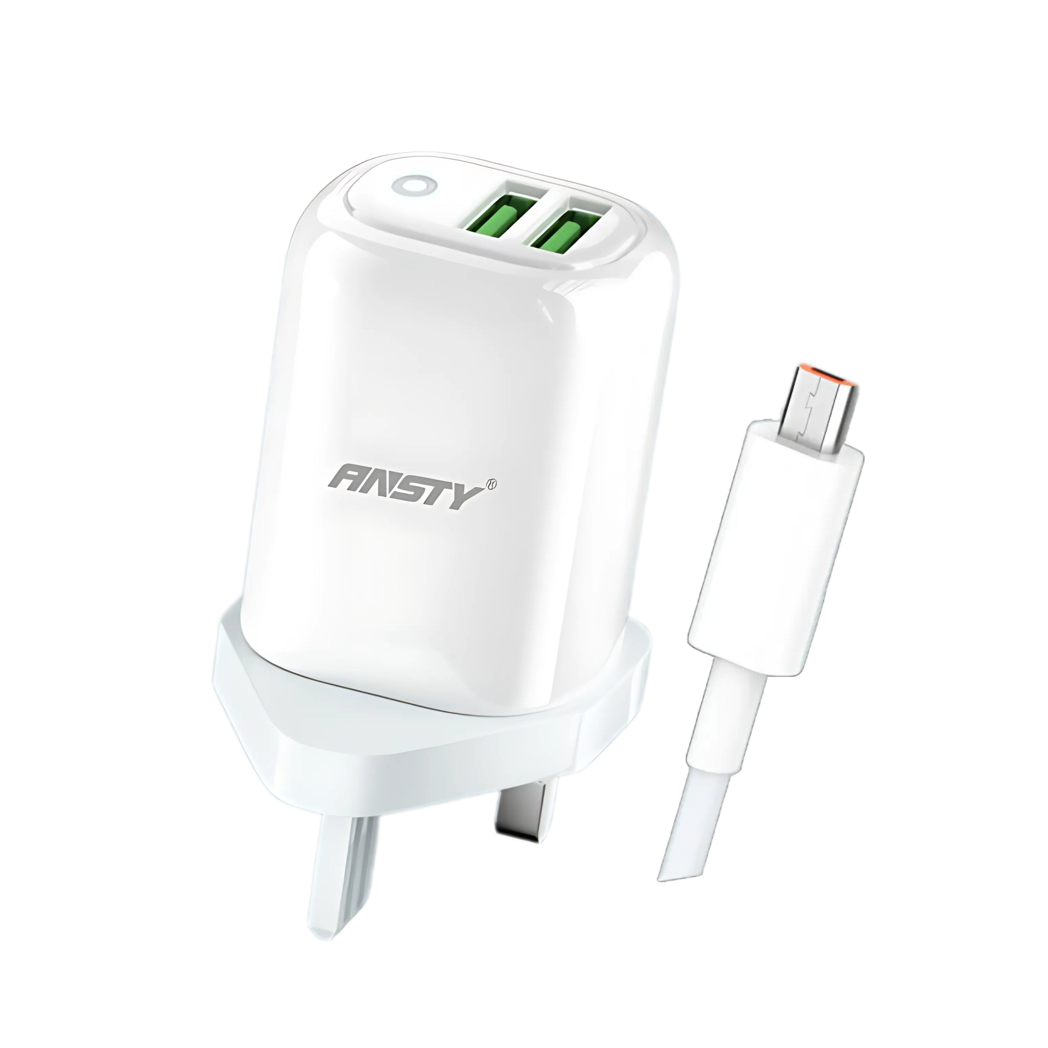 3.1A Dual USB Micro LED uper Fast Charger AT-004-A