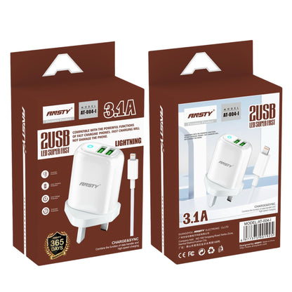3.1A Dual USB Lightning LED uper Fast Charger AT-004-I