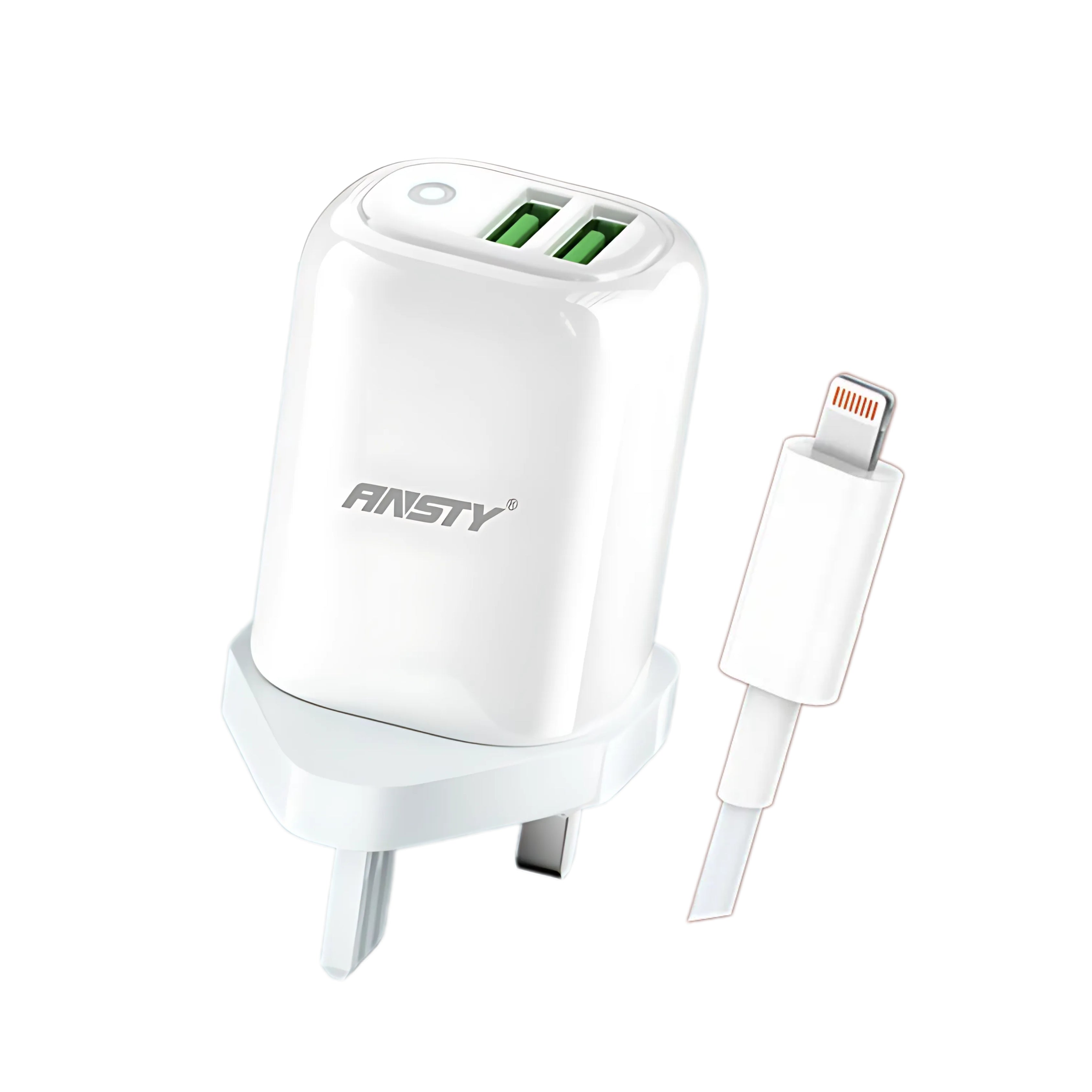 3.1A Dual USB Lightning LED uper Fast Charger AT-004-I