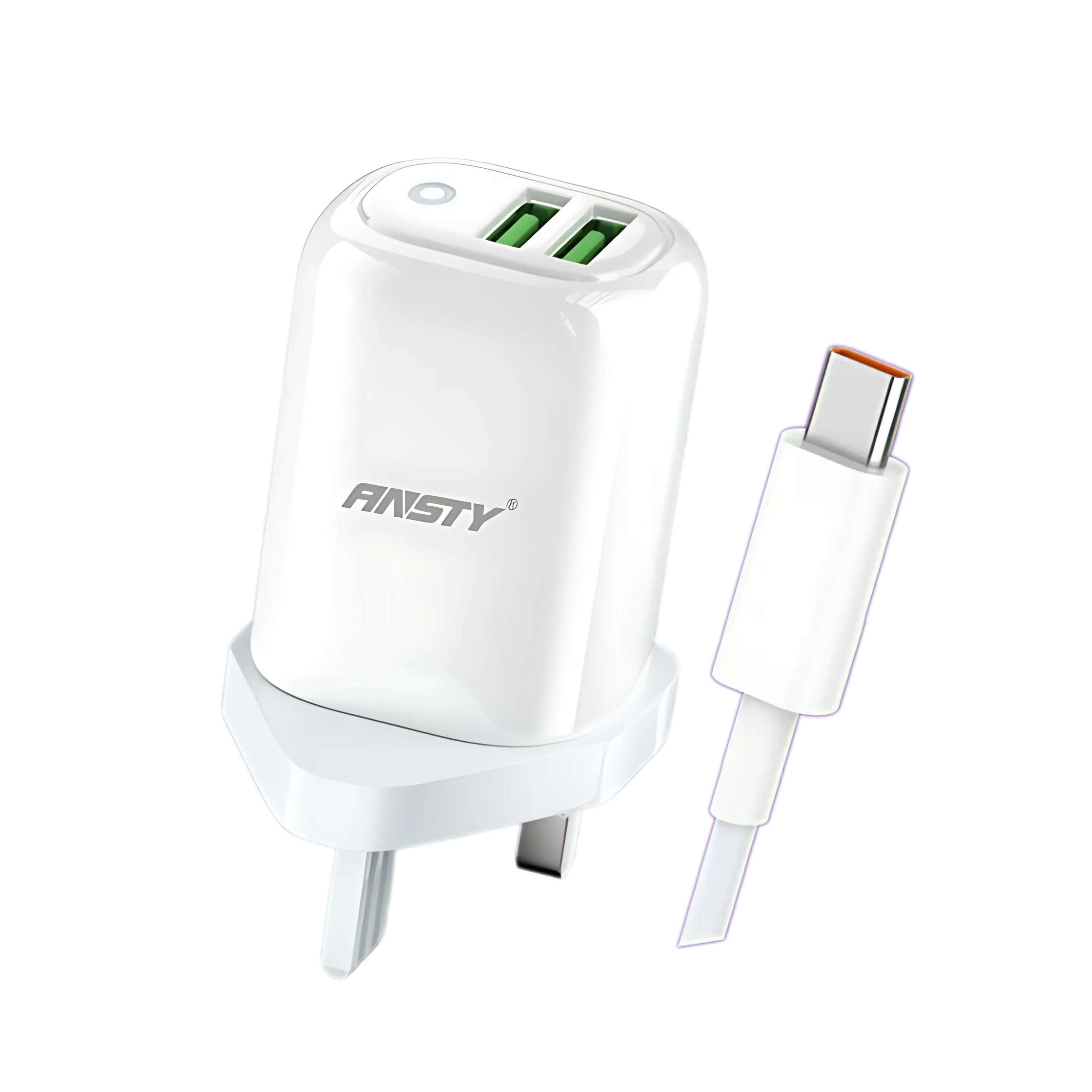 2USB LED Type-C 3.1A Fast Charger AT-004-T
