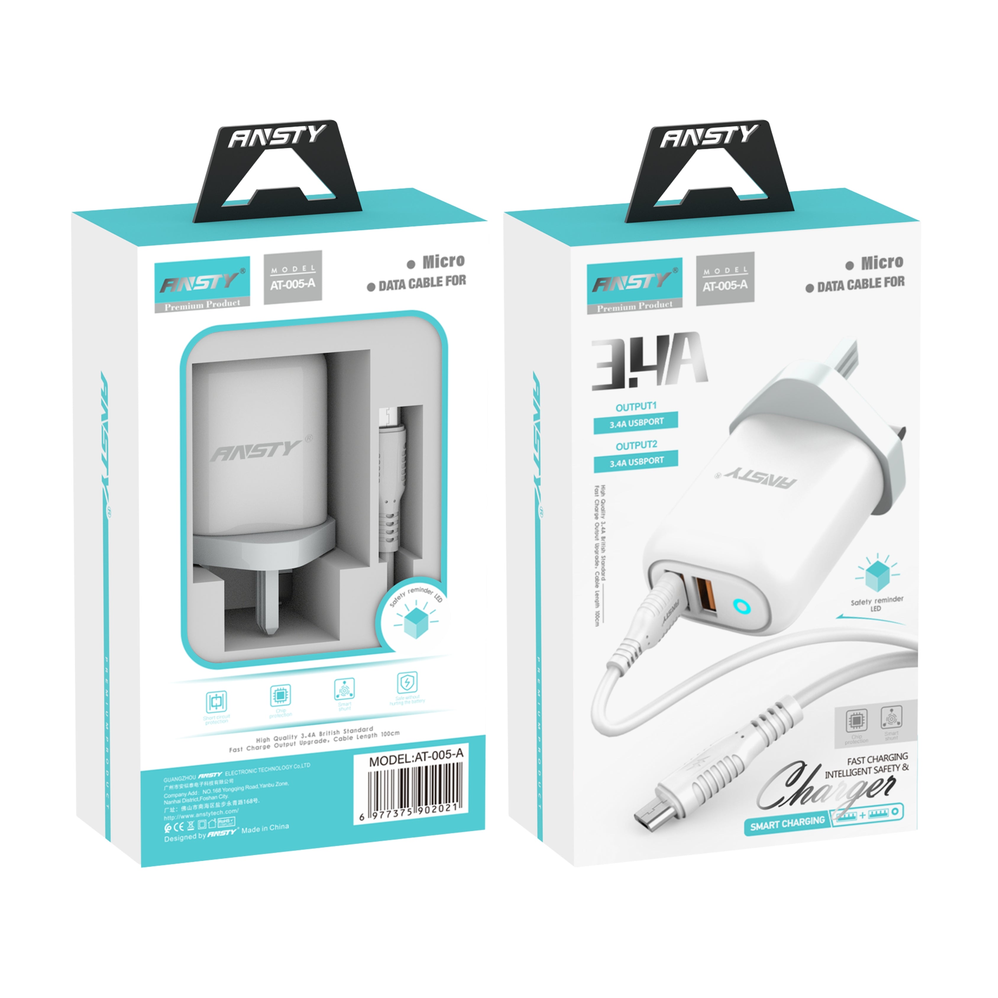 3.4A Charger with Micro USB Cable AT-005-A