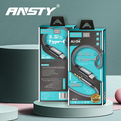 AUX Audio Cable AU-014 | Type-C to 3.5mm AUX Cable | 1 Meter