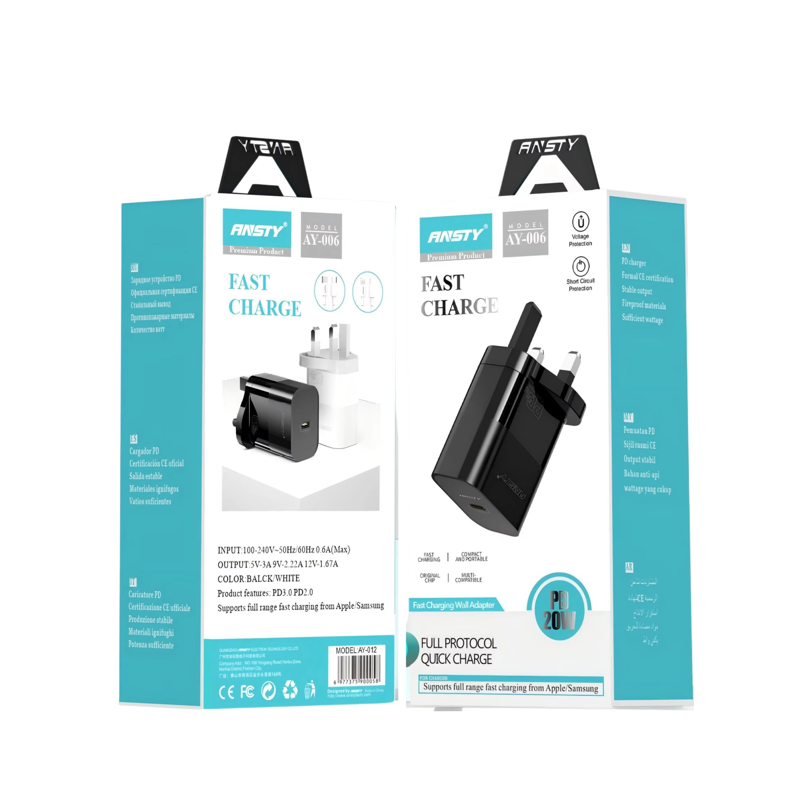 PD 20W Super Fast Charging Wall Adapter AY-006