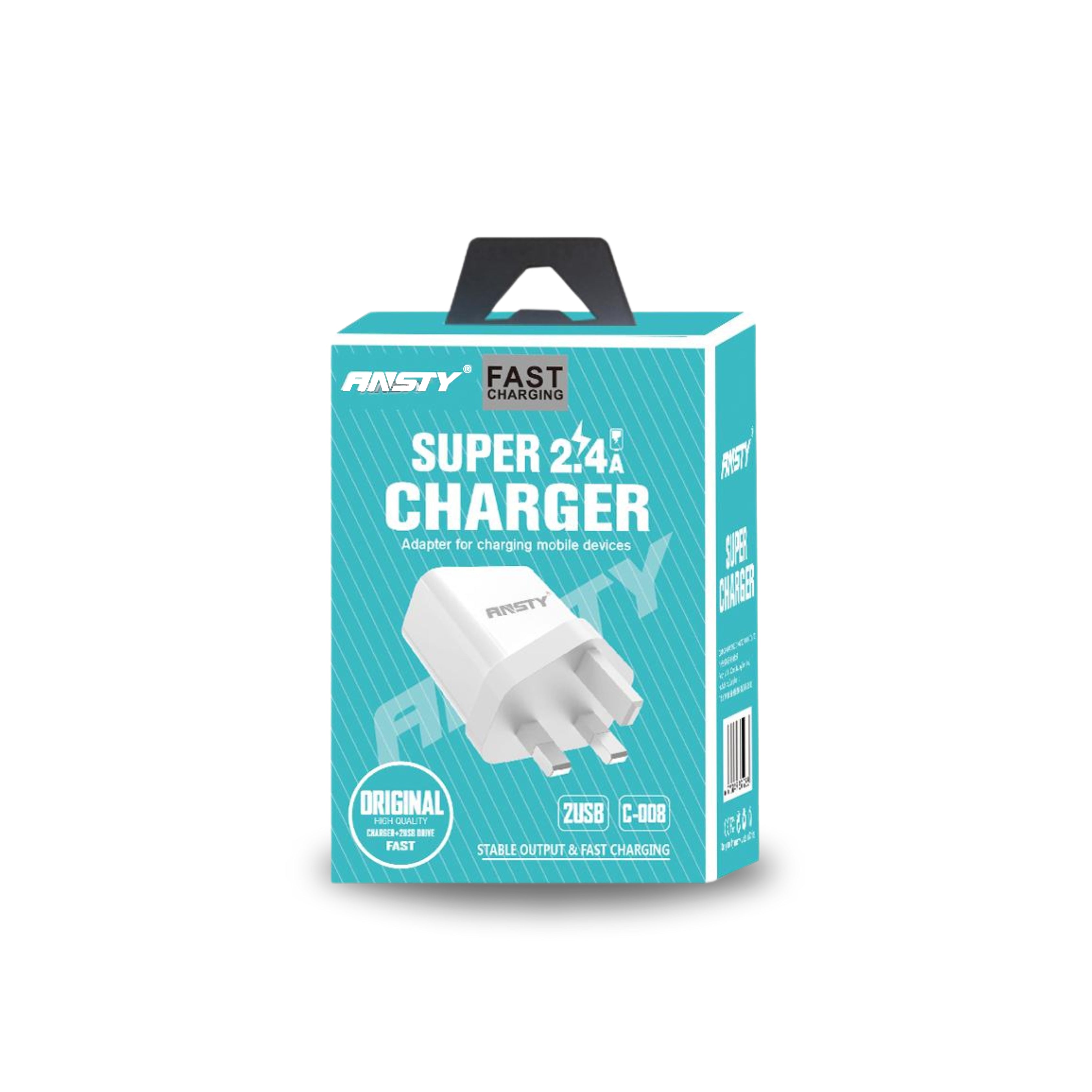 2.4A Dual USB Super Fast Charger Adapter C-008