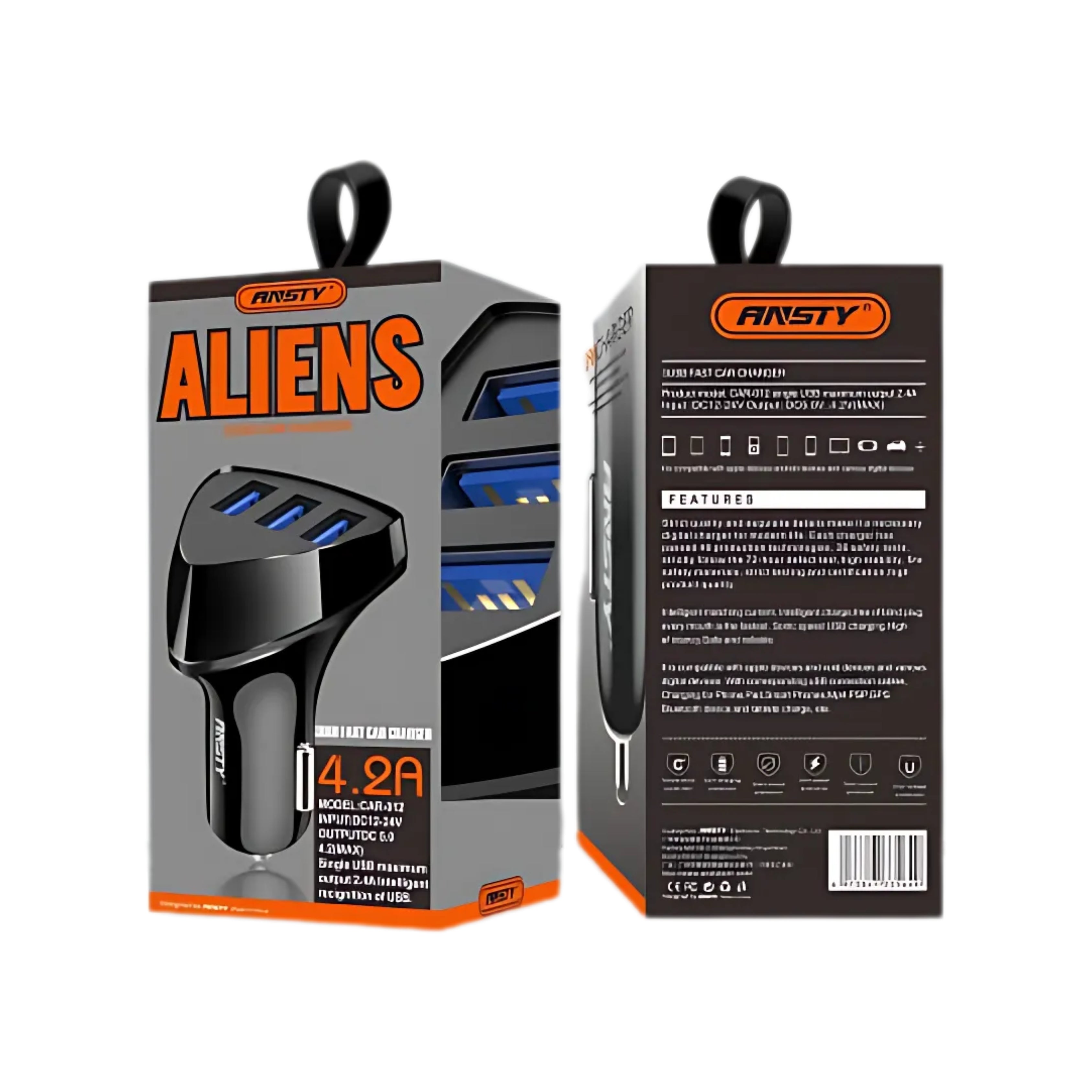 CAR-012 3 USB Ports Smart Car Charger – 4.2A