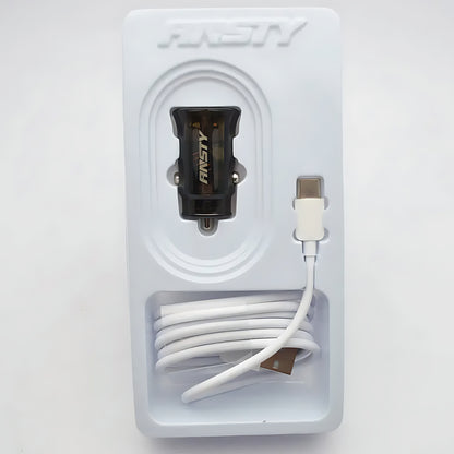 CAR-013-T 18W Fast Car Charger with Type-C Cable