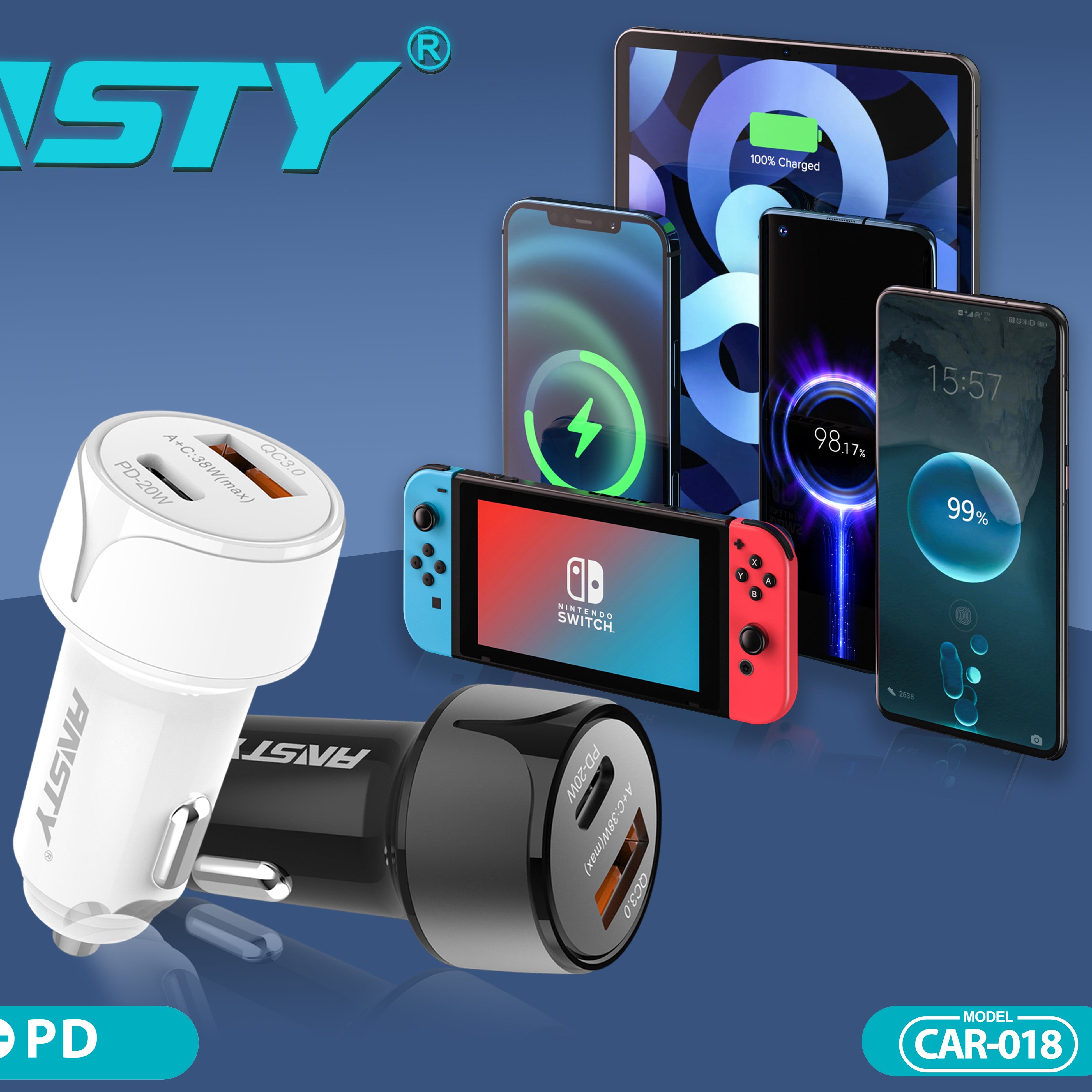 CAR-018 38W PD Car Charger