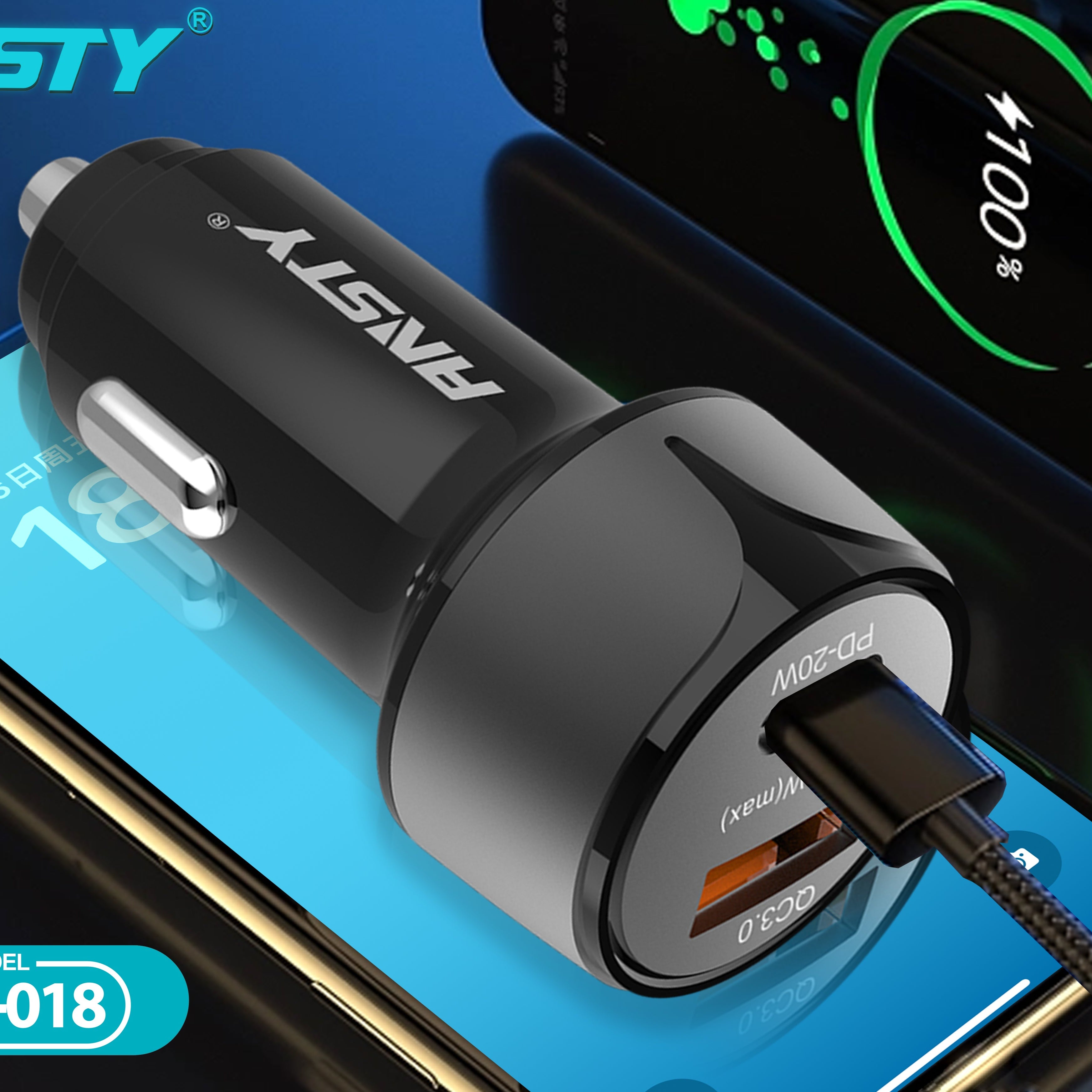 CAR-018 38W PD Car Charger