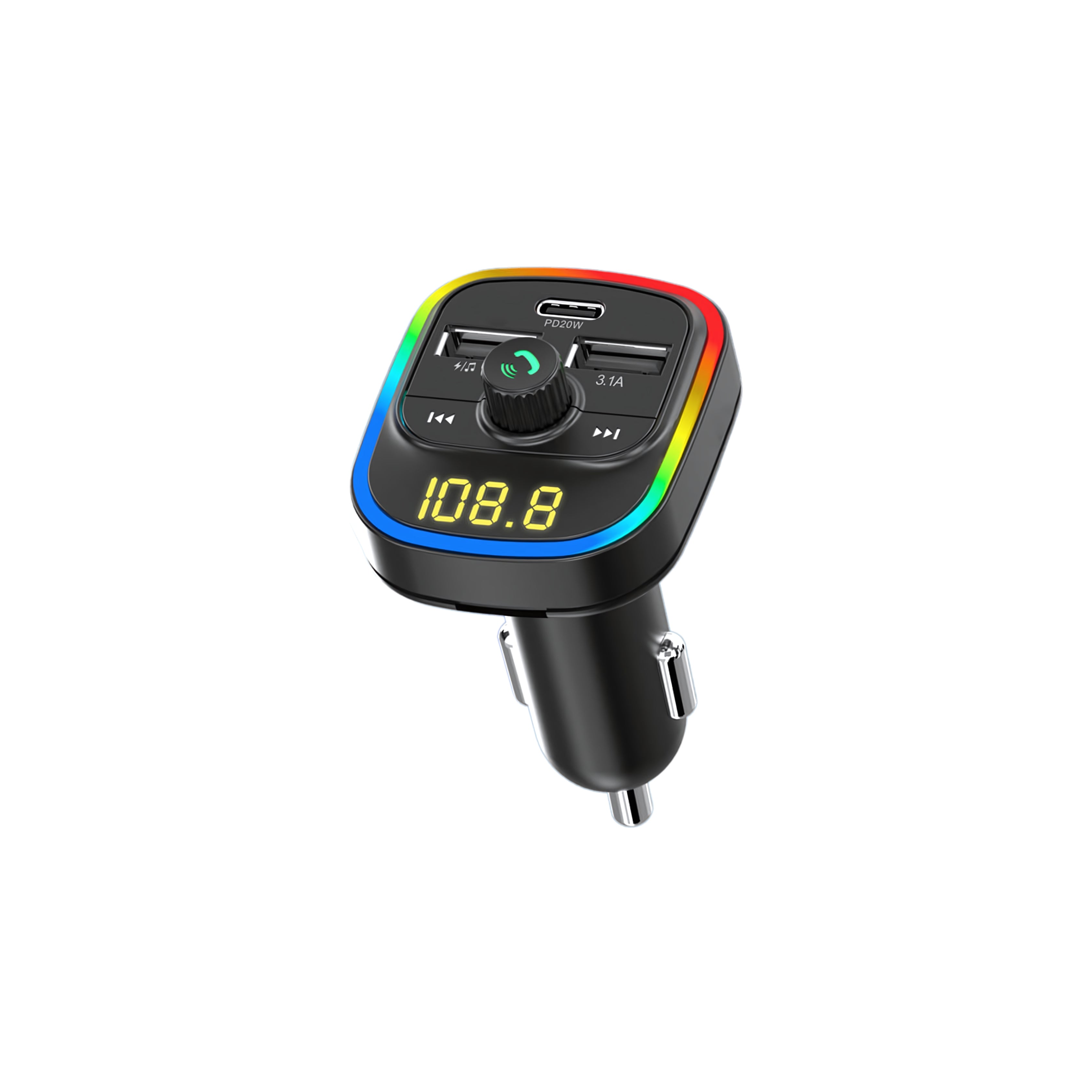 CAR-020 Wireless FM Car Kit with PD + QC Fast Charging