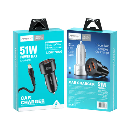 CAR-021-I Lightning Car Charger – 51W Power Max