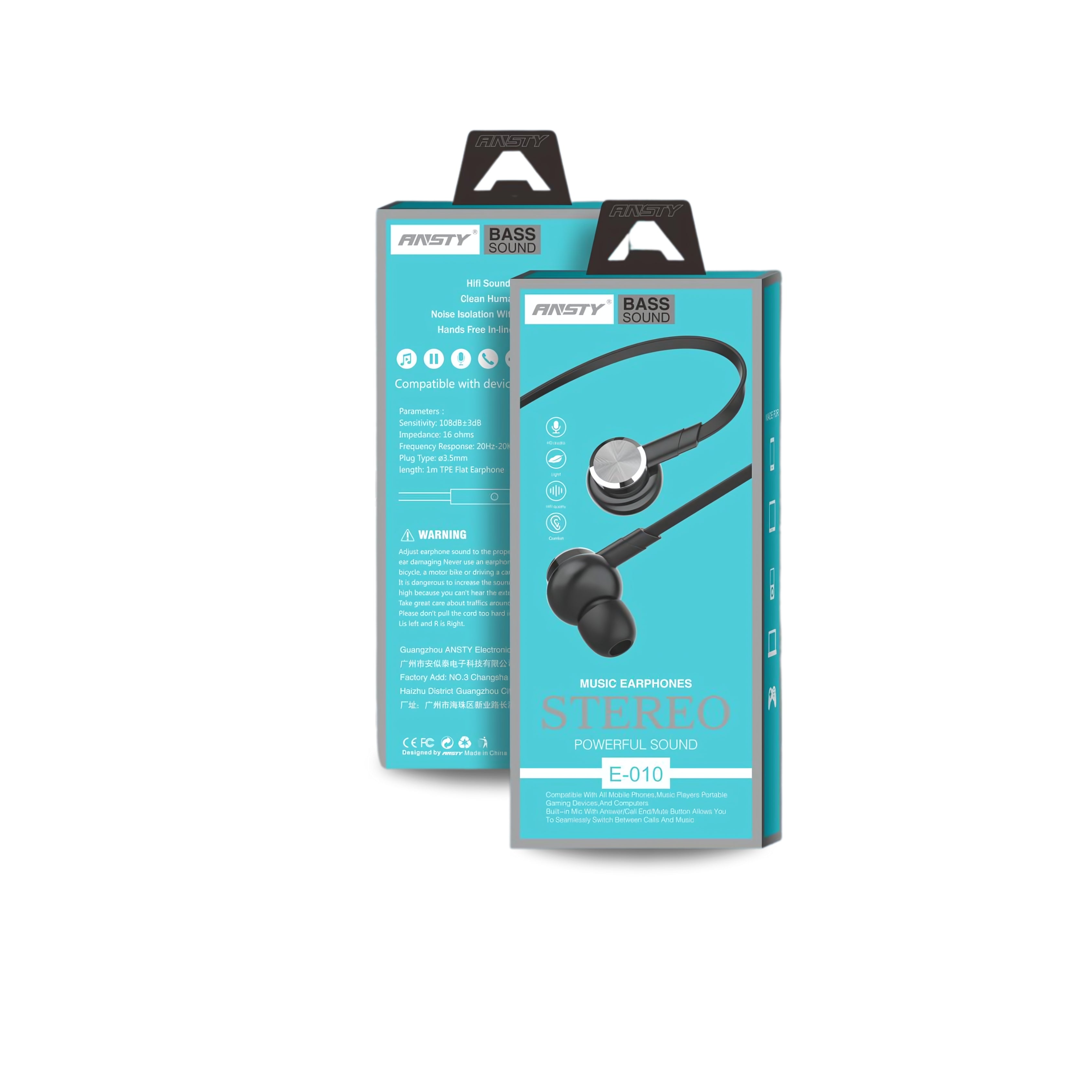 E-010 Stereo Music Earphones