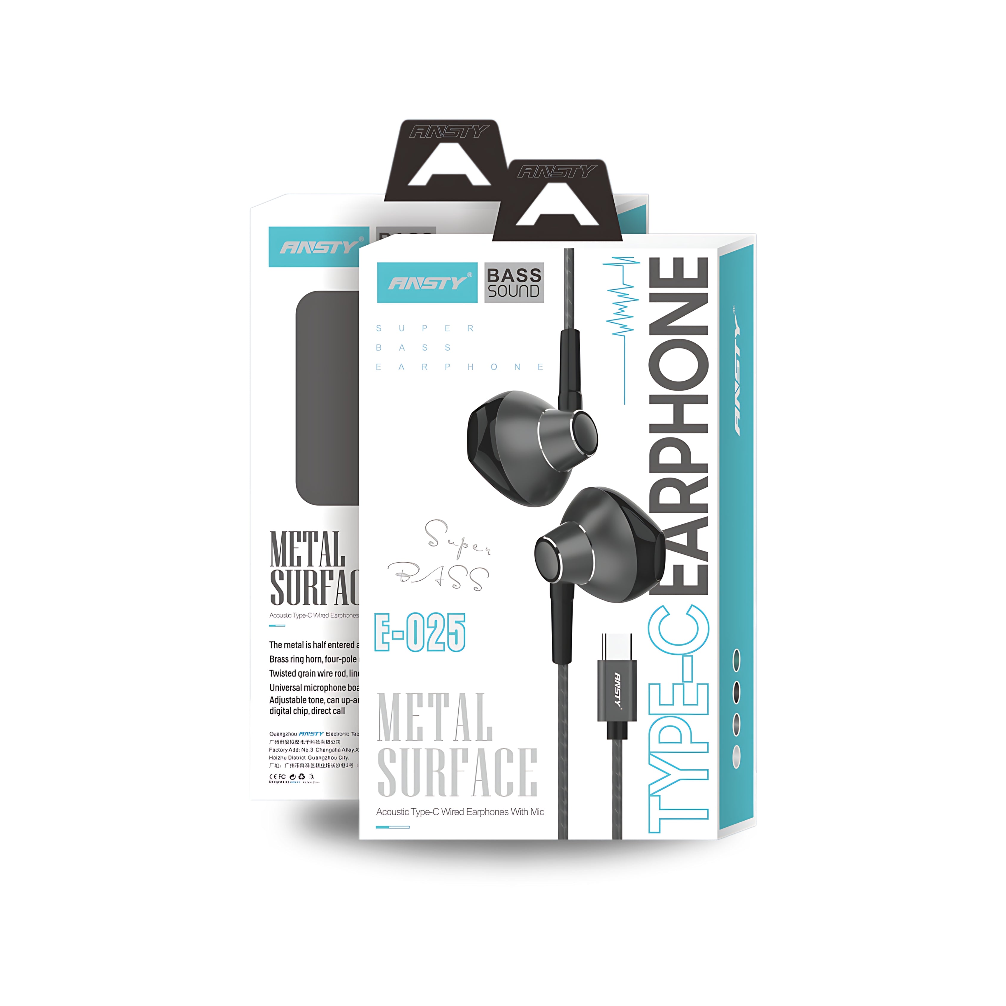 E-025 Type-C Earphone – Metal Surface