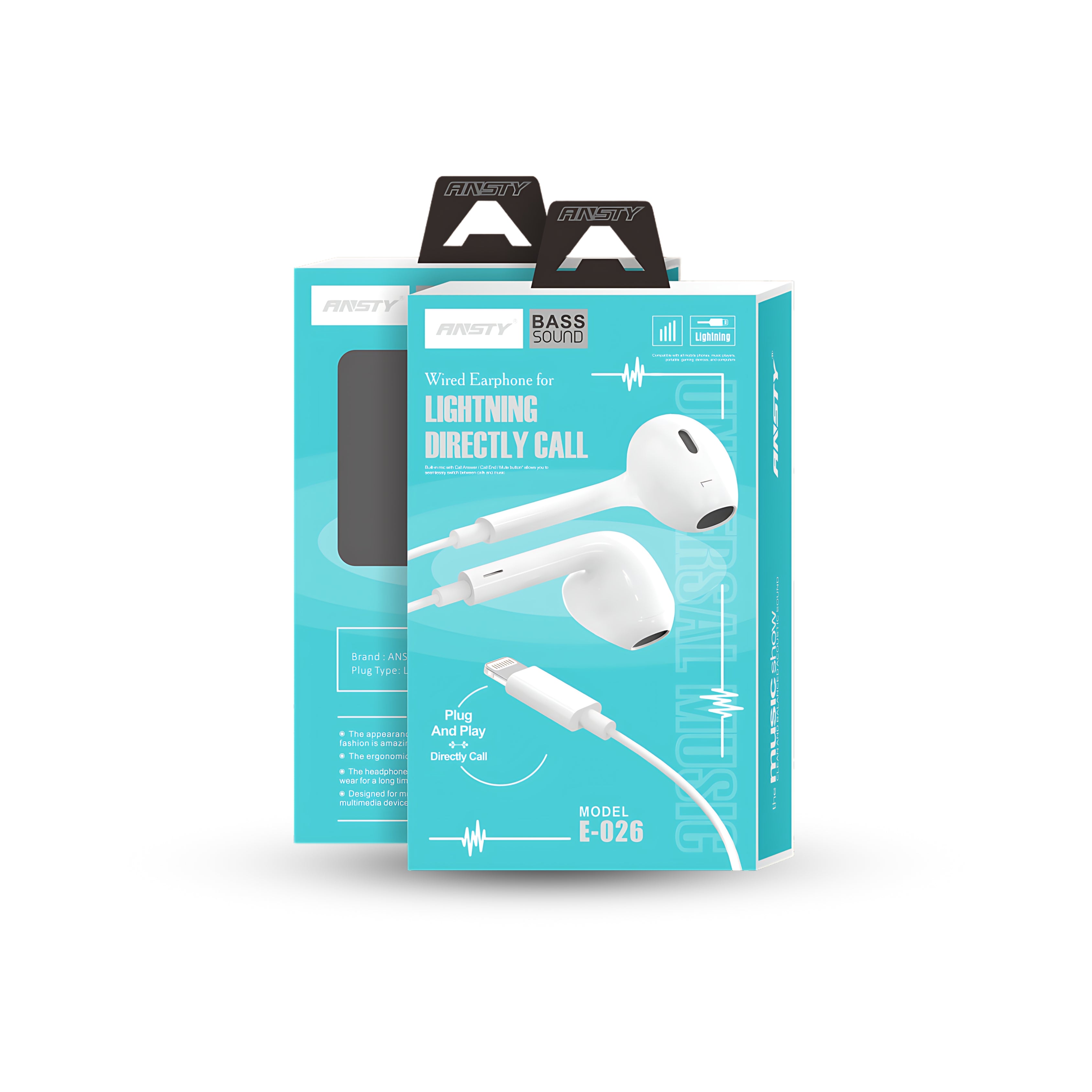 E-026 Lightning Wired Earphone – Direct Call Handsfree